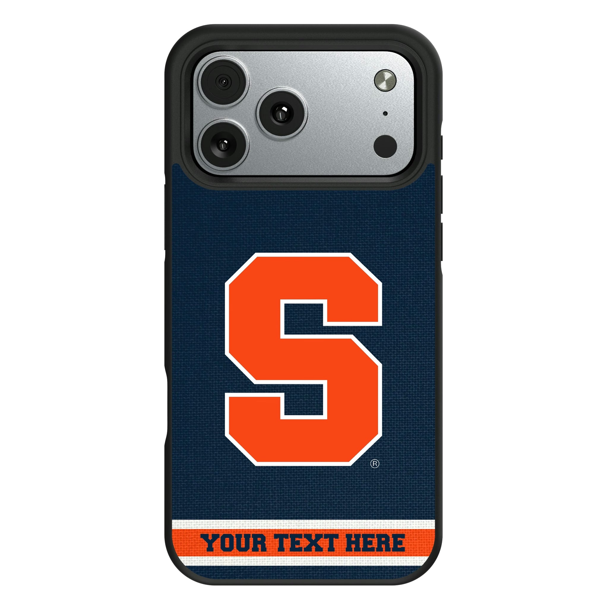 Syracuse University Orange Personalized Stripe iPhone Bump Phone Case for Apple iPhone#Device_iPhone 17 Pro Max