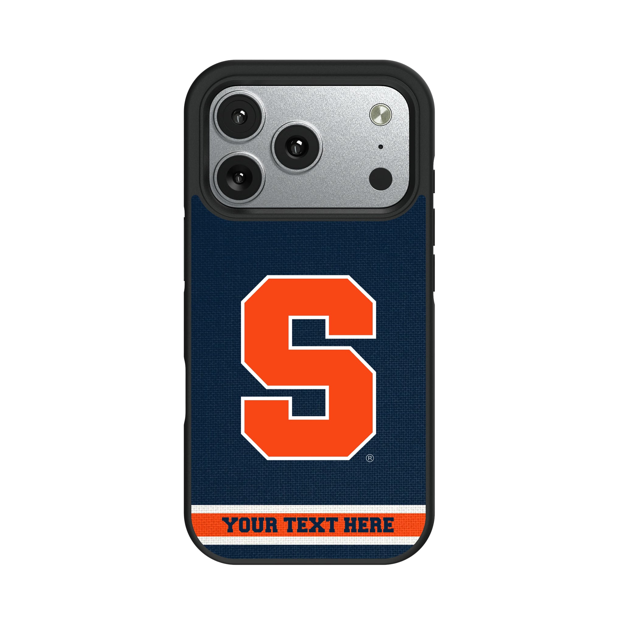 Syracuse University Orange Personalized Stripe iPhone Bump Phone Case for Apple iPhone#Device_iPhone 17 Pro