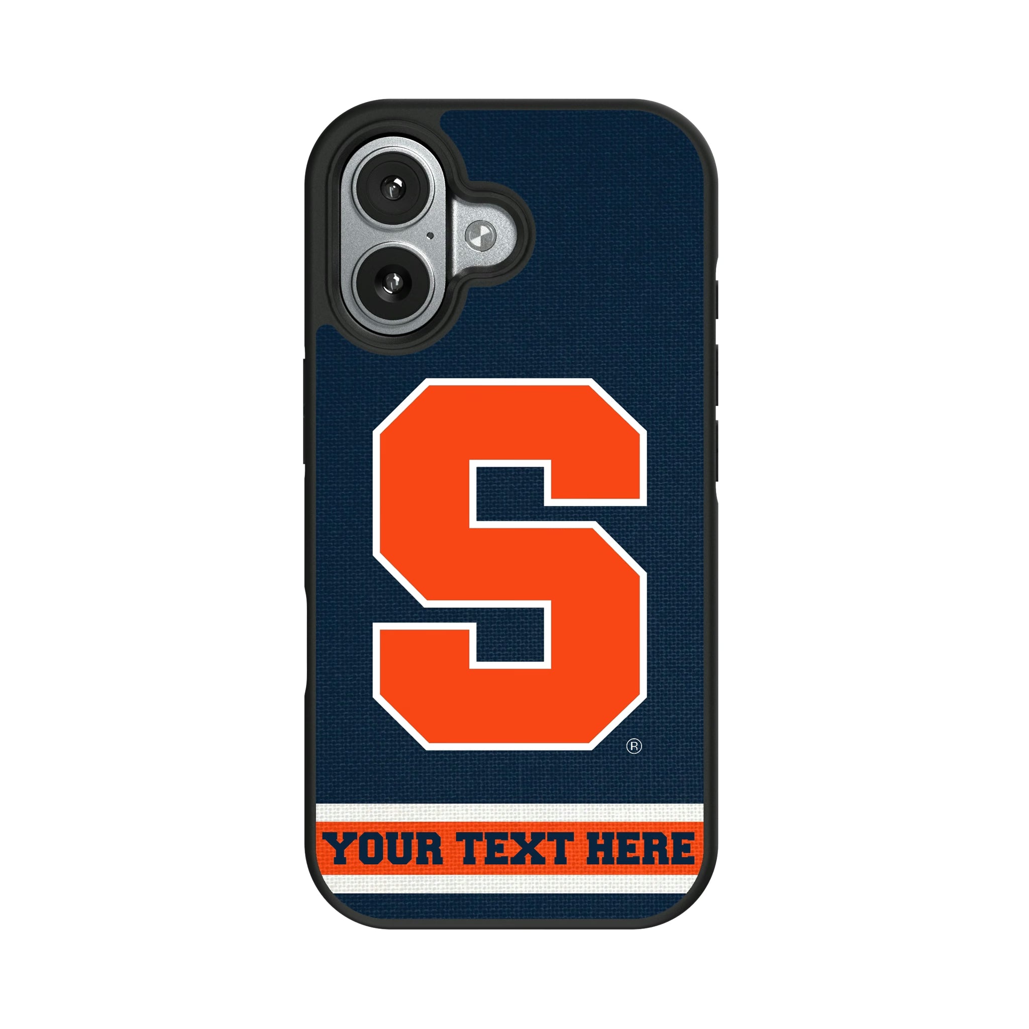 Syracuse University Orange Personalized Stripe iPhone Bump Phone Case for Apple iPhone#Device_iPhone 17
