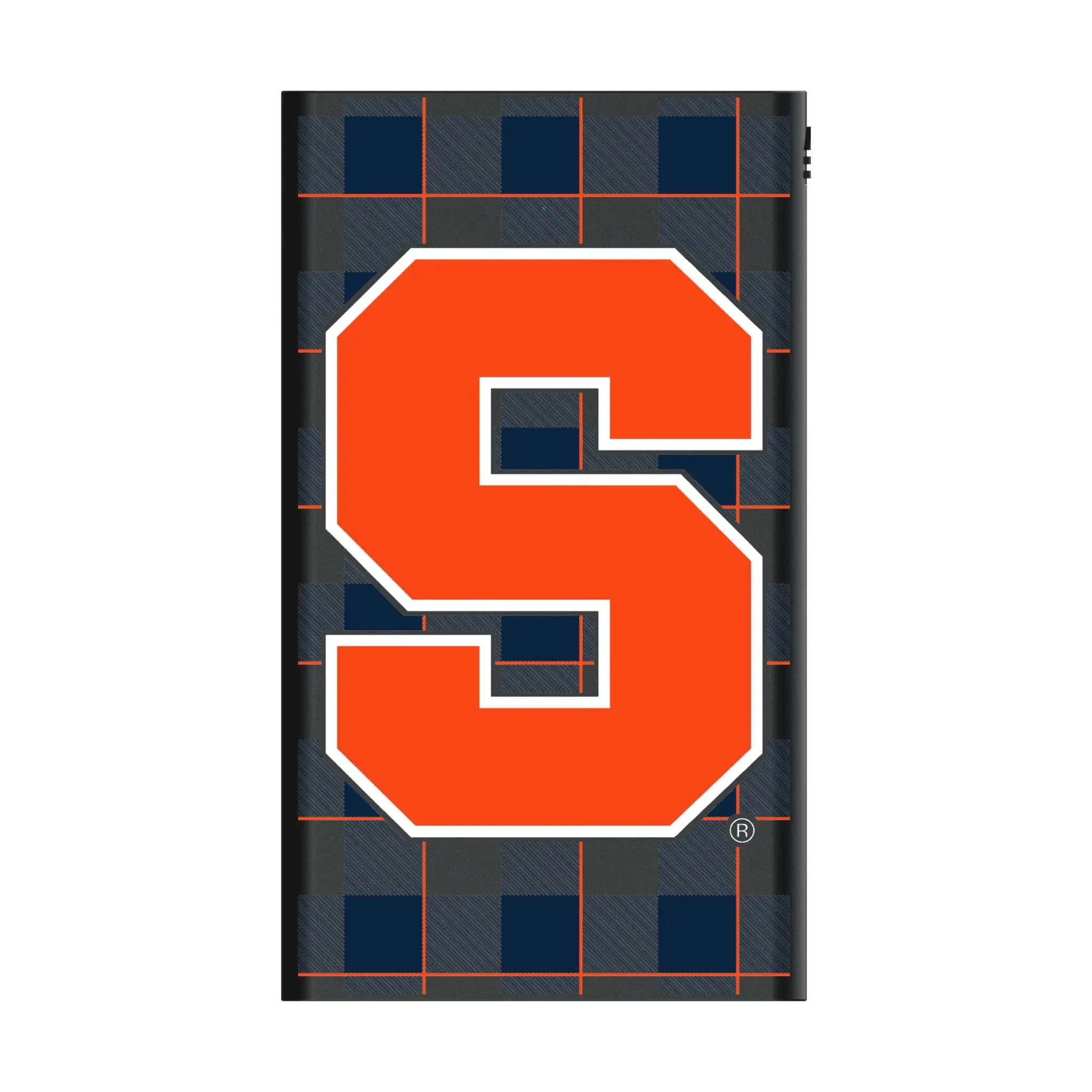 Syracuse University Orange Plaid 5000mAh Flat Power Bank