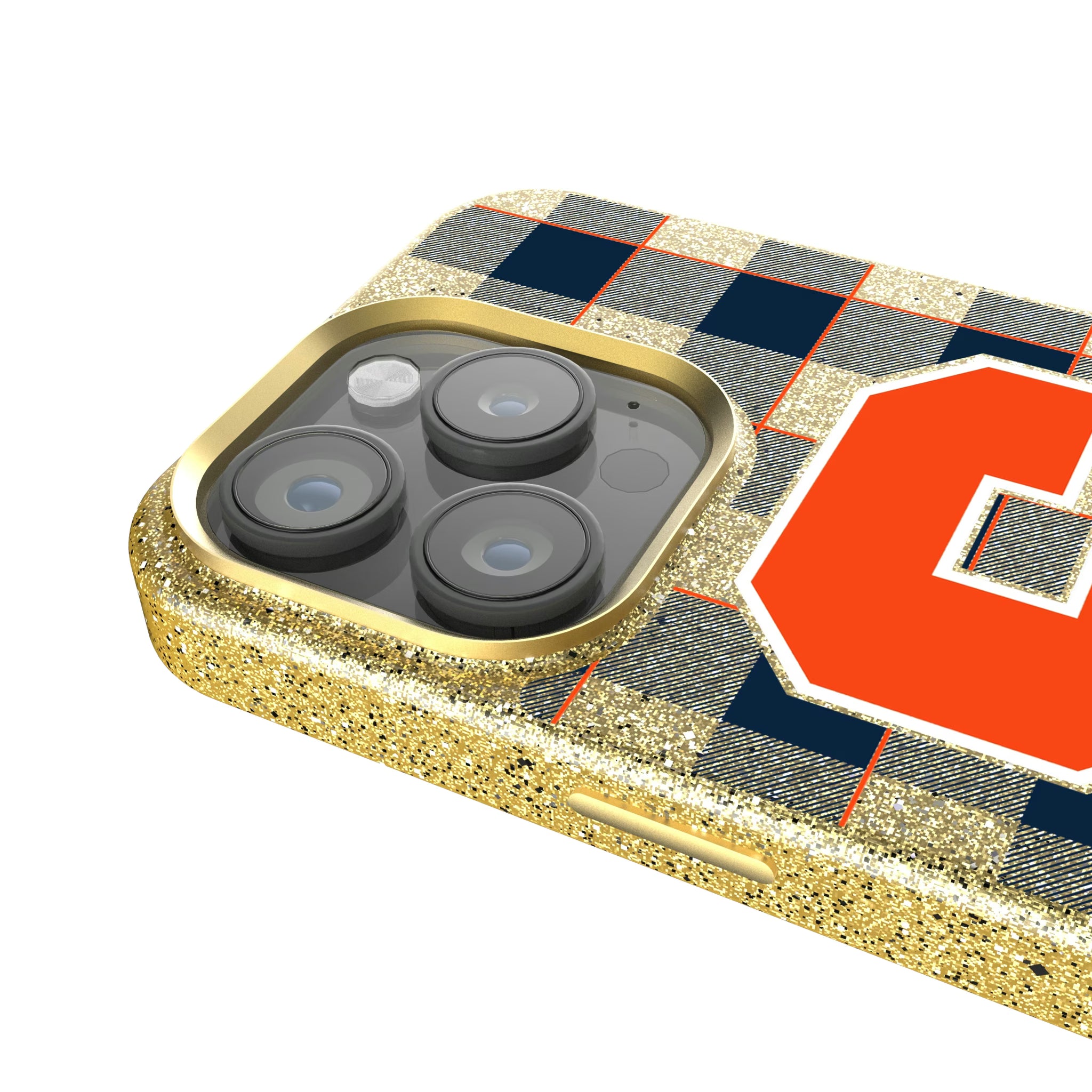 Syracuse University Orange Plaid iPhone Bling Phone Case for Apple iPhone - Detail