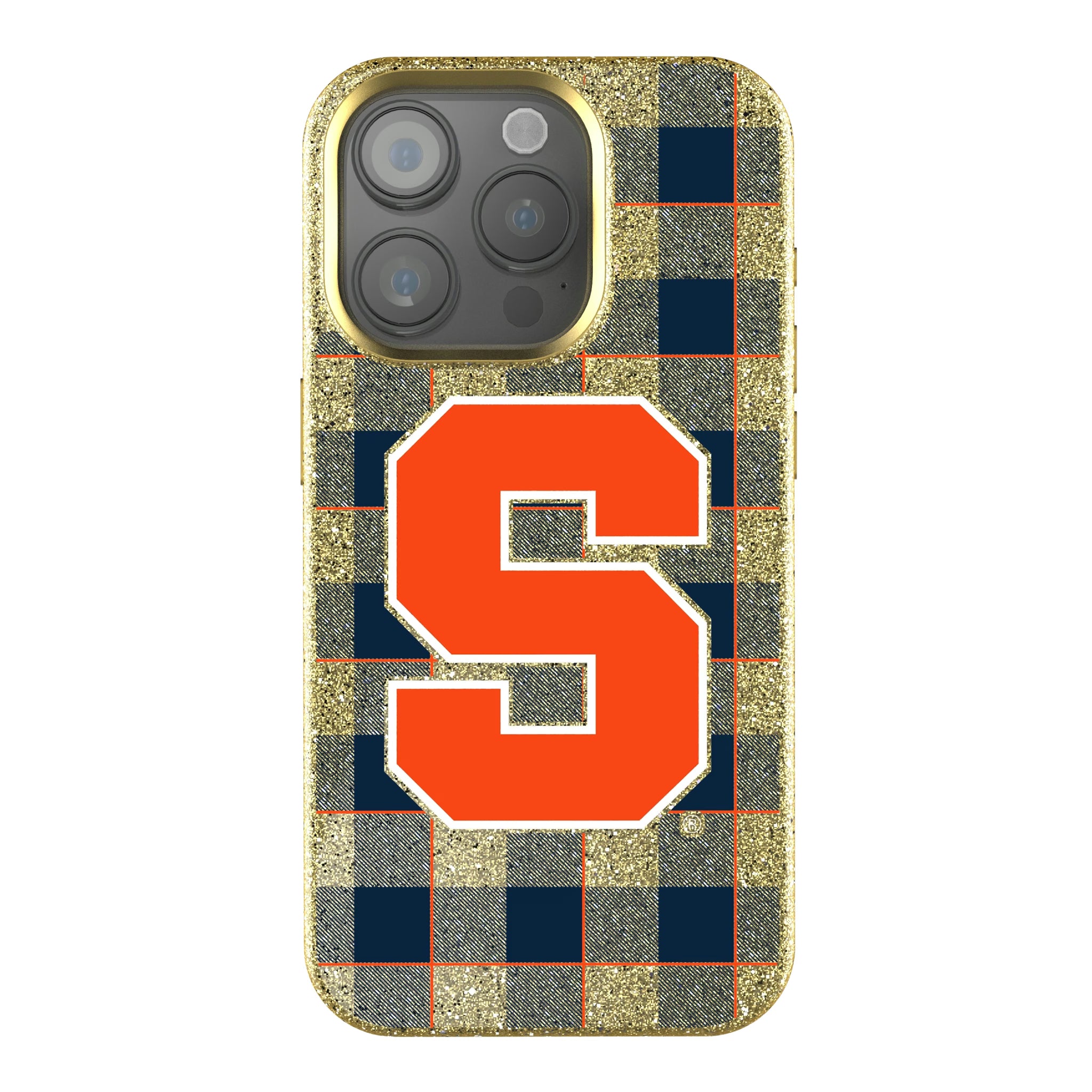 Syracuse University Orange Plaid iPhone Bling Phone Case for Apple iPhone