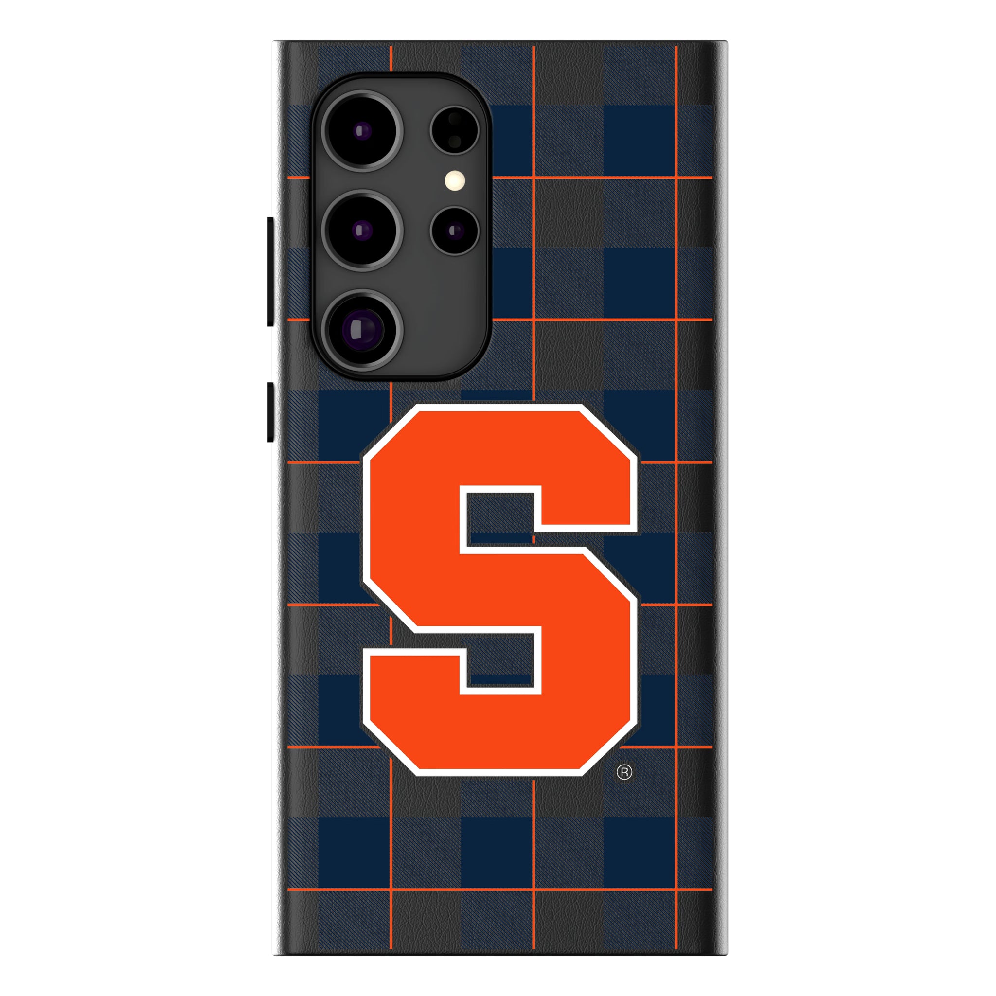 Syracuse University Orange Plaid Galaxy MagSafe Compatible Phone Case for Samsung Galaxy
