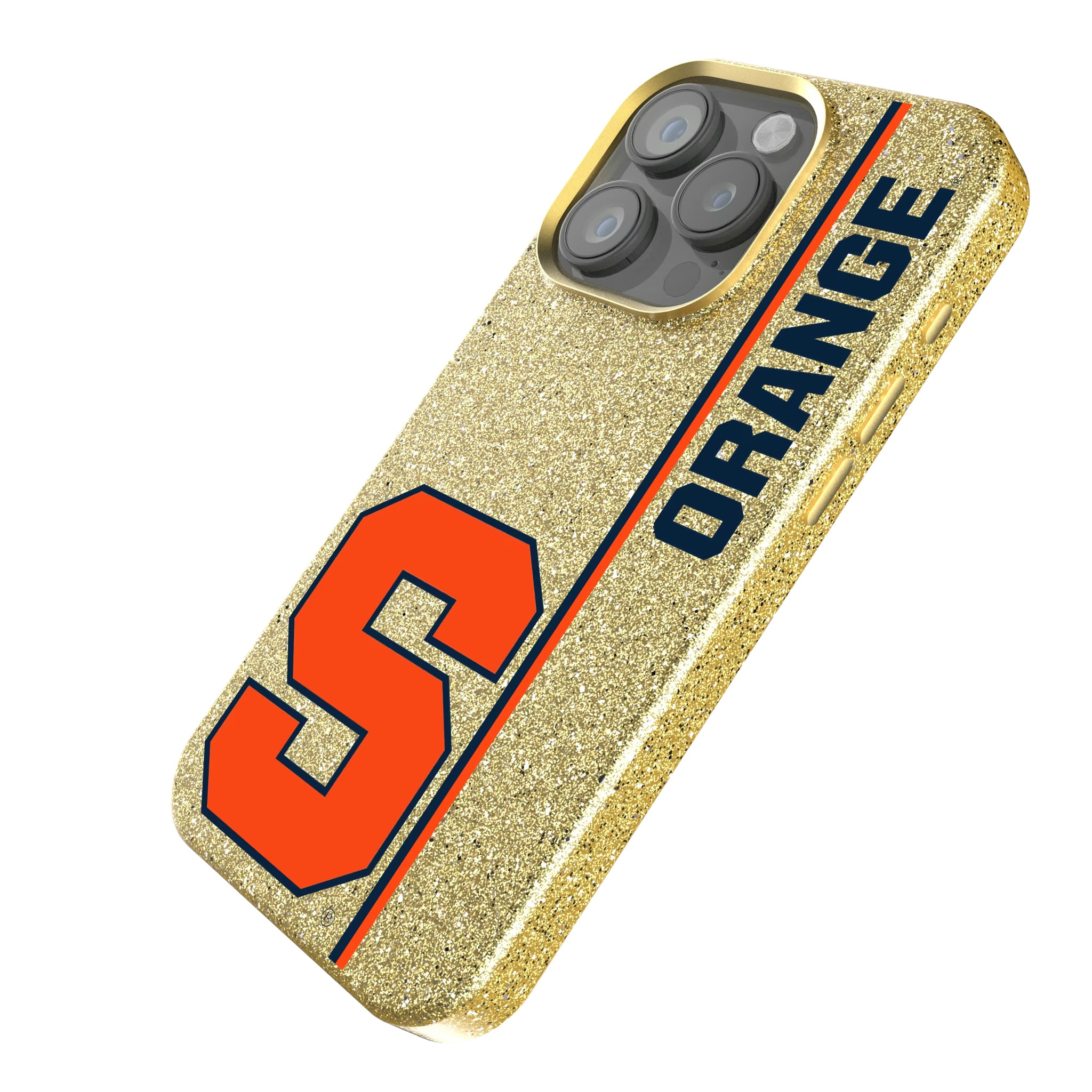 Syracuse University Orange Sidebar iPhone Bling Phone Case for Apple iPhone - Isometric View