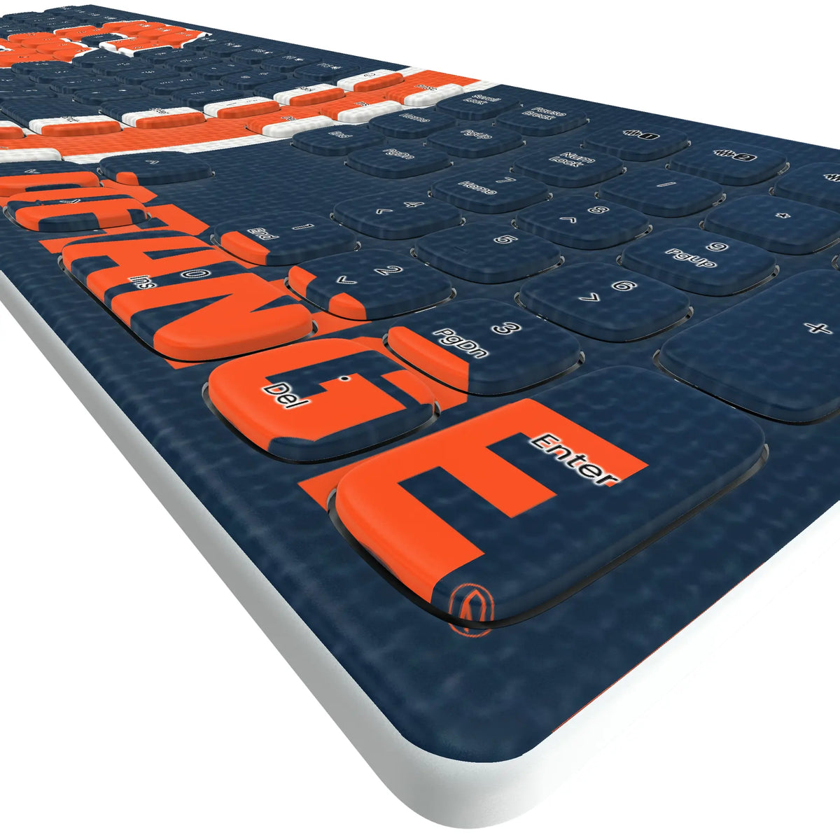 Syracuse University Orange Stripe KKB605 Curved Wireless Keyboard - Detail
