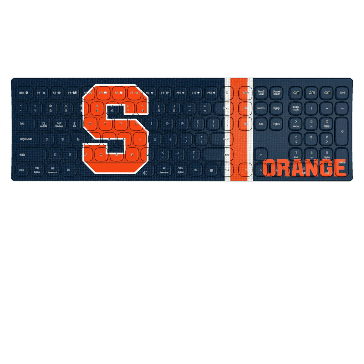 Syracuse University Orange Stripe KKB605 Curved Wireless Keyboard