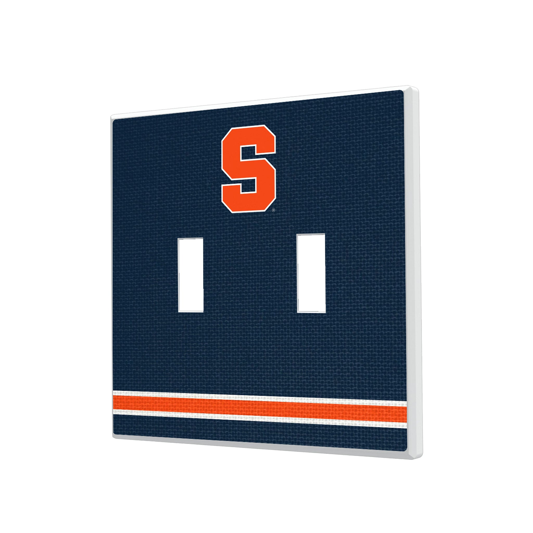 Syracuse University Orange Stripe Hidden-Screw Light Switch Plate#Style_Double Toggle
