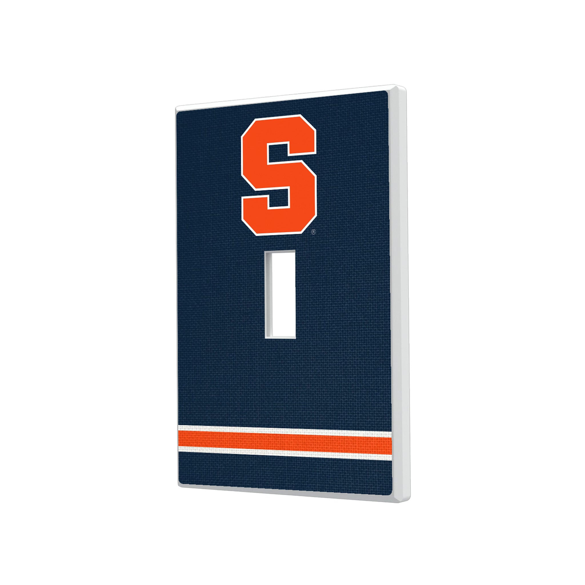 Syracuse University Orange Stripe Hidden-Screw Light Switch Plate#Style_Single Toggle