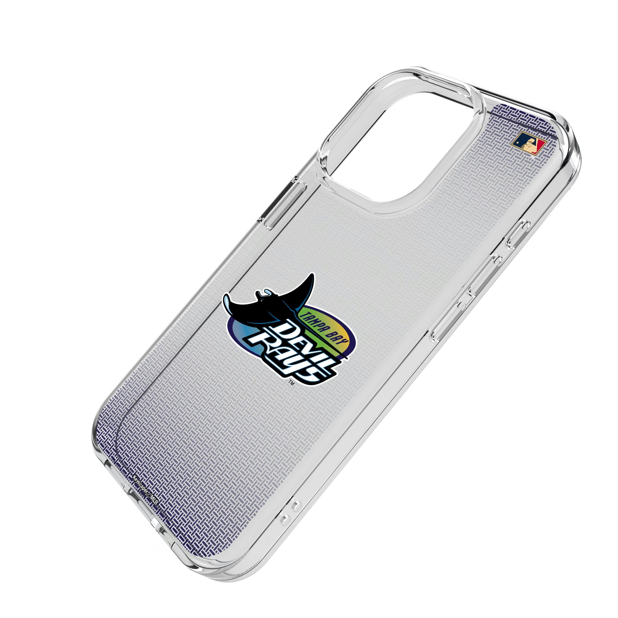 Tampa Bay 1998-2000 - Cooperstown Collection Linen iPhone Clear Phone Case for Apple iPhone - Isometric View