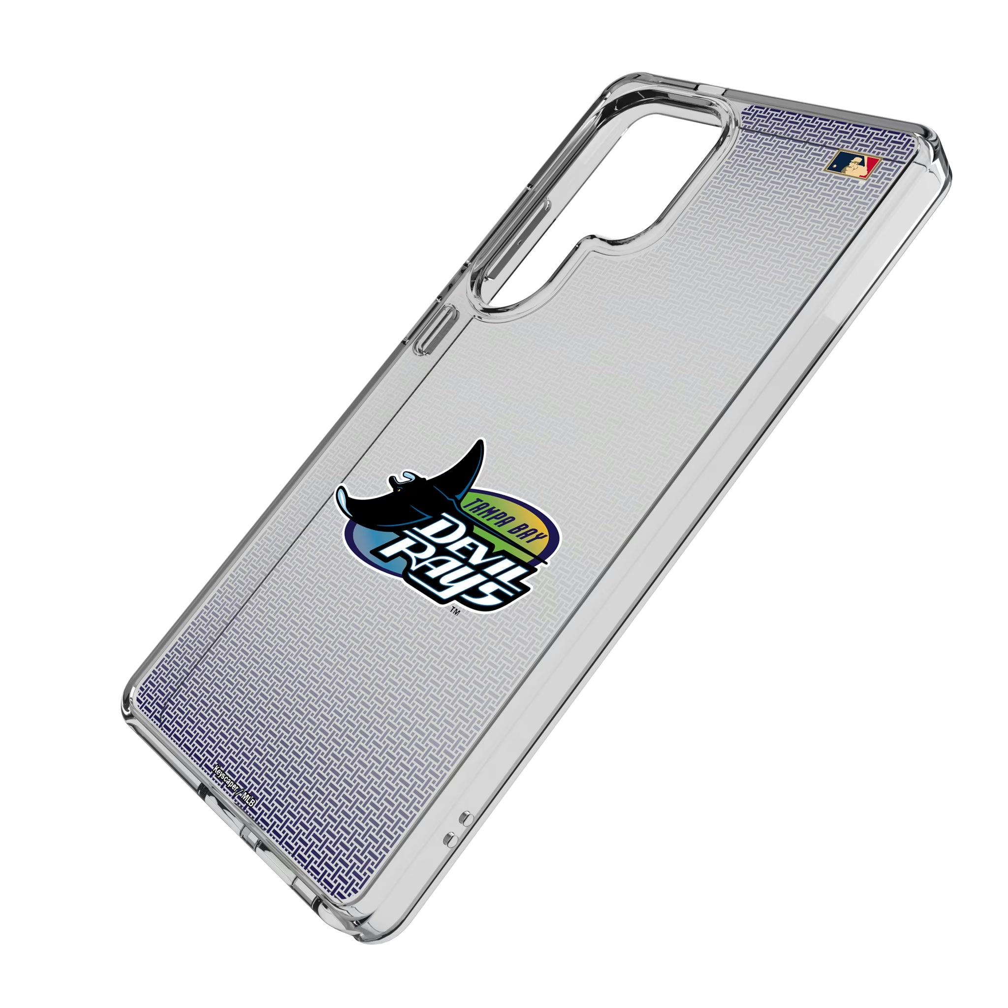 Tampa Bay 1998-2000 - Cooperstown Collection Linen Galaxy Clear Phone Case for Samsung Galaxy - Isometric View