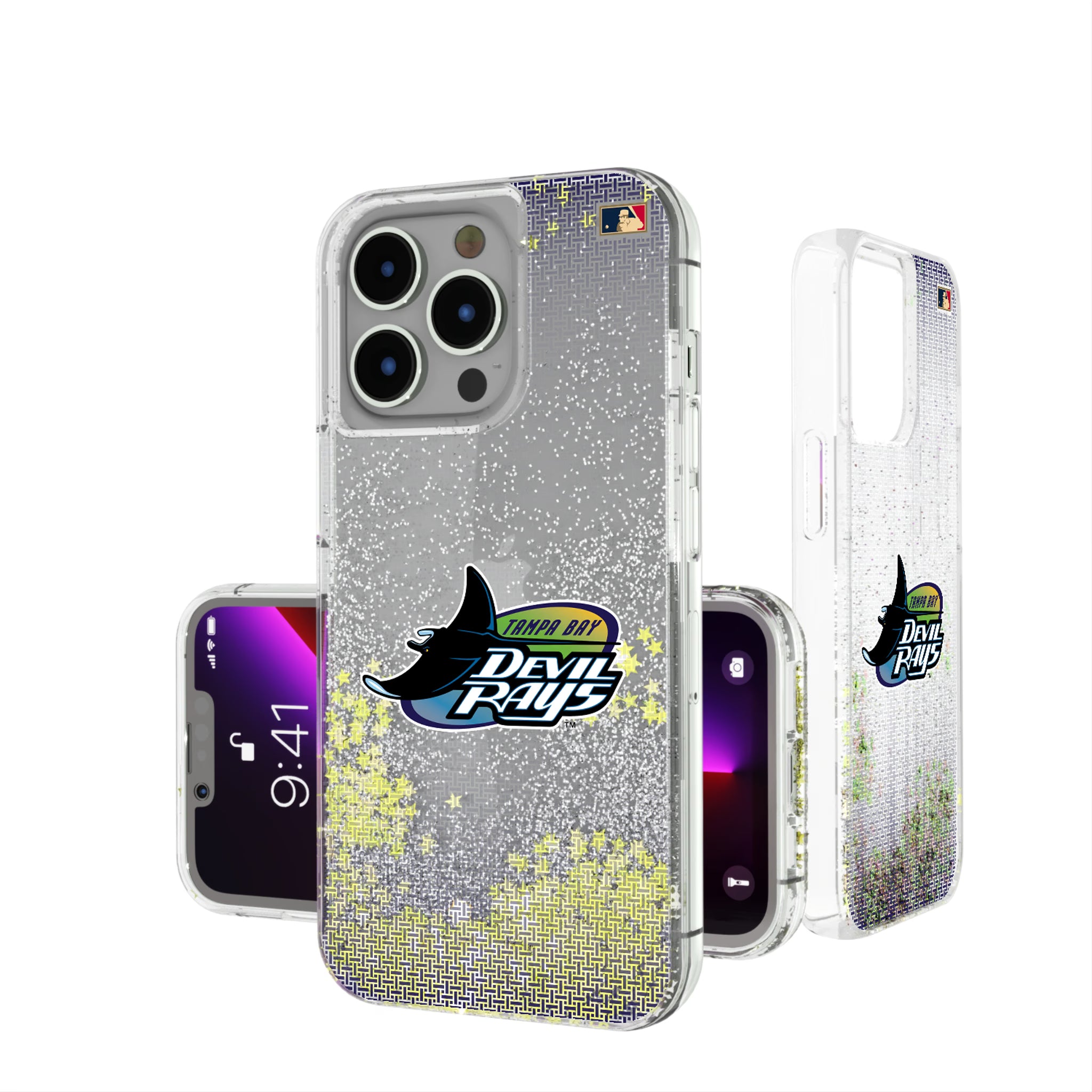Tampa Bay 1998-2000 - Cooperstown Collection Linen iPhone Glitter Phone Case for Apple iPhone