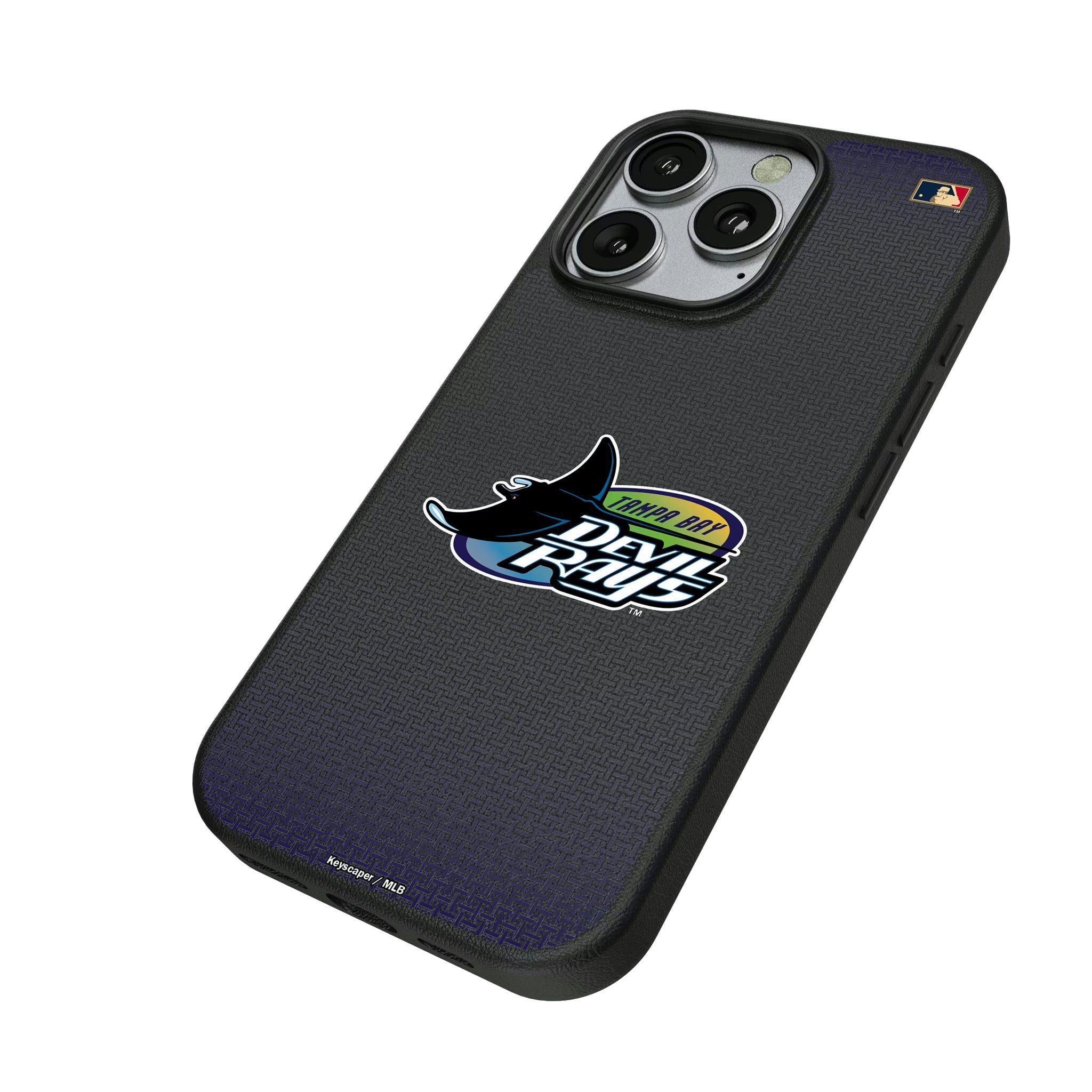 Tampa Bay 1998-2000 - Cooperstown Collection Linen iPhone MagSafe Compatible Phone Case for Apple iPhone - Isometric View