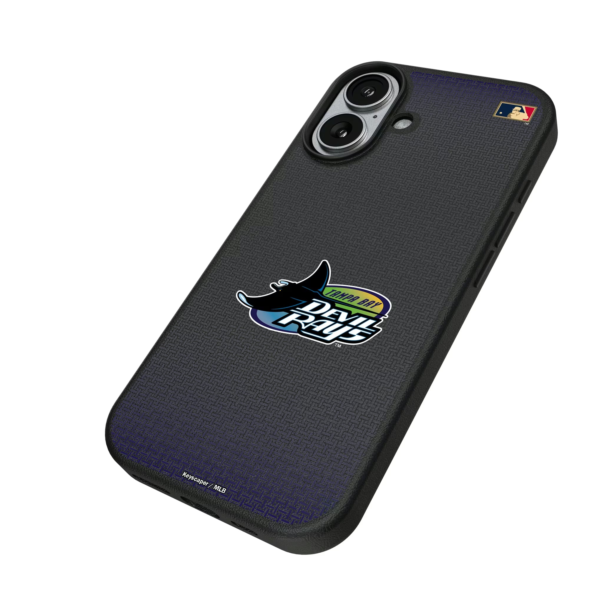 Tampa Bay 1998-2000 - Cooperstown Collection Linen iPhone MagSafe Compatible Phone Case for Apple iPhone - Isometric View#Device_iPhone 17