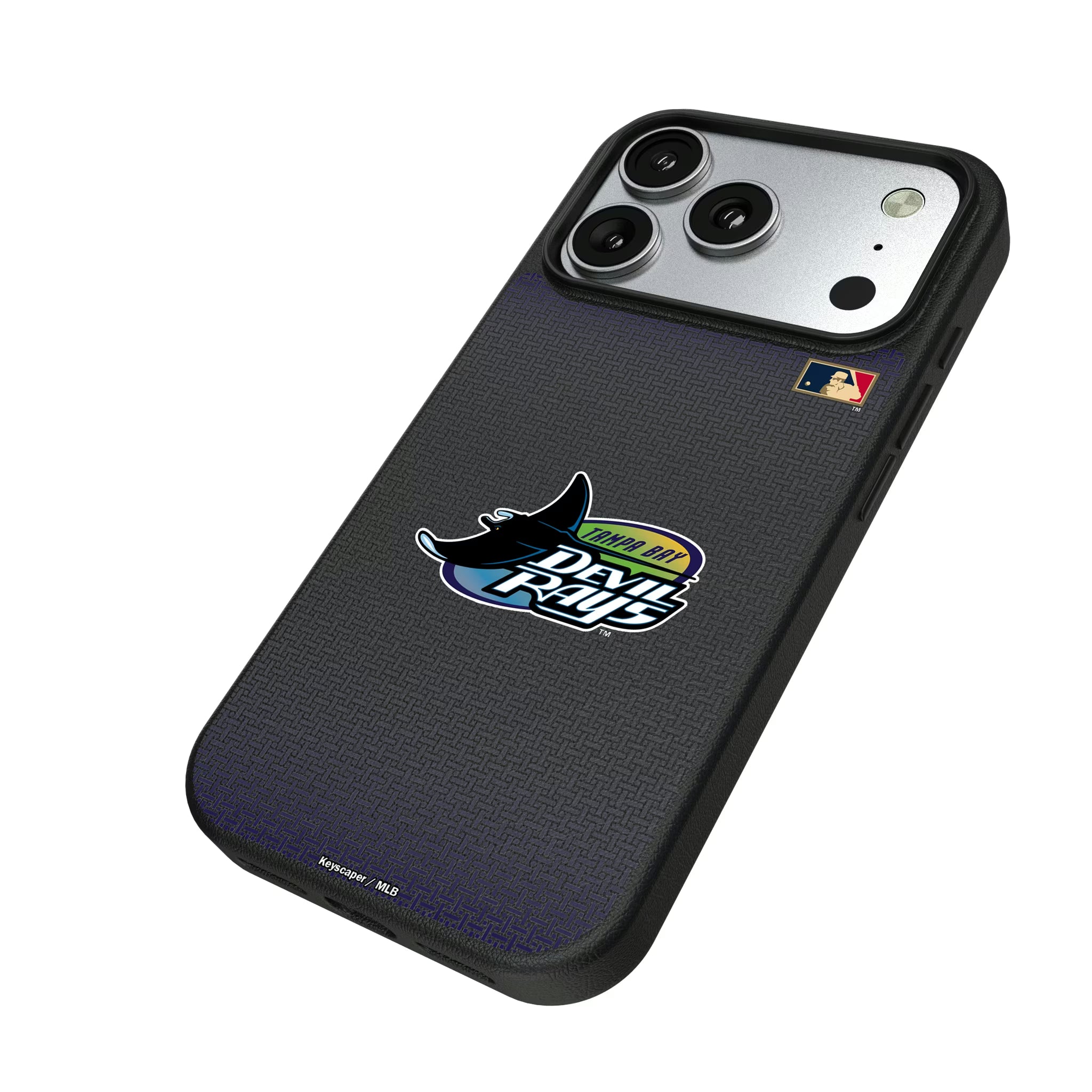 Tampa Bay 1998-2000 - Cooperstown Collection Linen iPhone MagSafe Compatible Phone Case for Apple iPhone - Isometric View#Device_iPhone 17 Pro