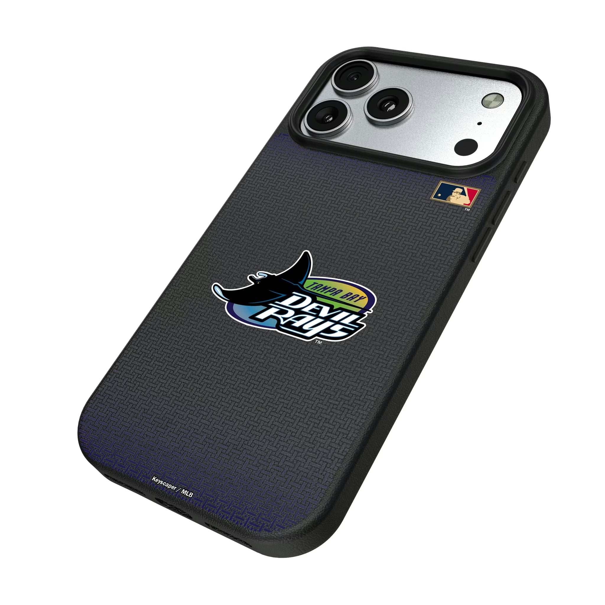 Tampa Bay 1998-2000 - Cooperstown Collection Linen iPhone MagSafe Compatible Phone Case for Apple iPhone - Isometric View#Device_iPhone 17 Pro Max