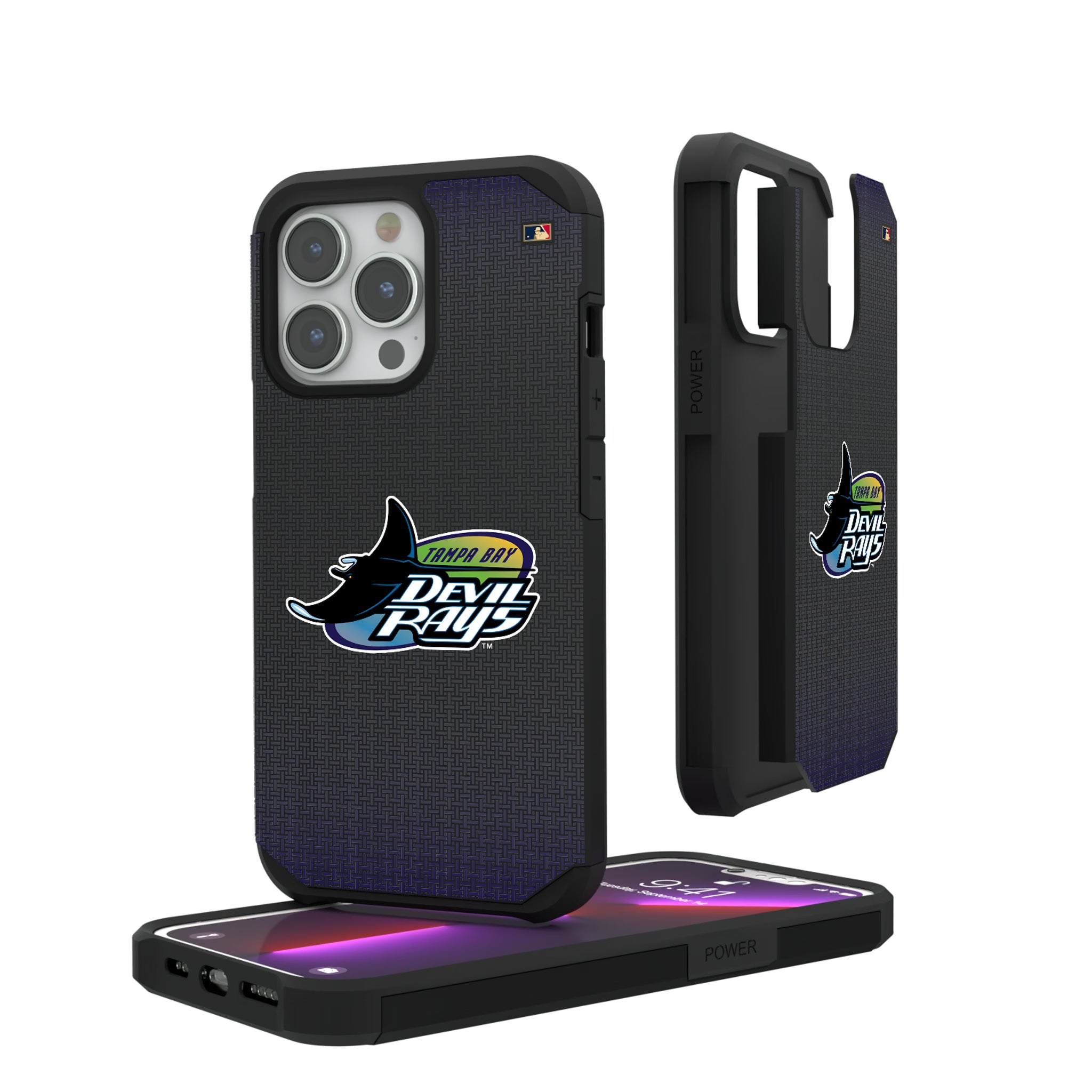 Tampa Bay 1998-2000 - Cooperstown Collection Linen iPhone Rugged Phone Case for Apple iPhone#Device_iPhone 13 Pro