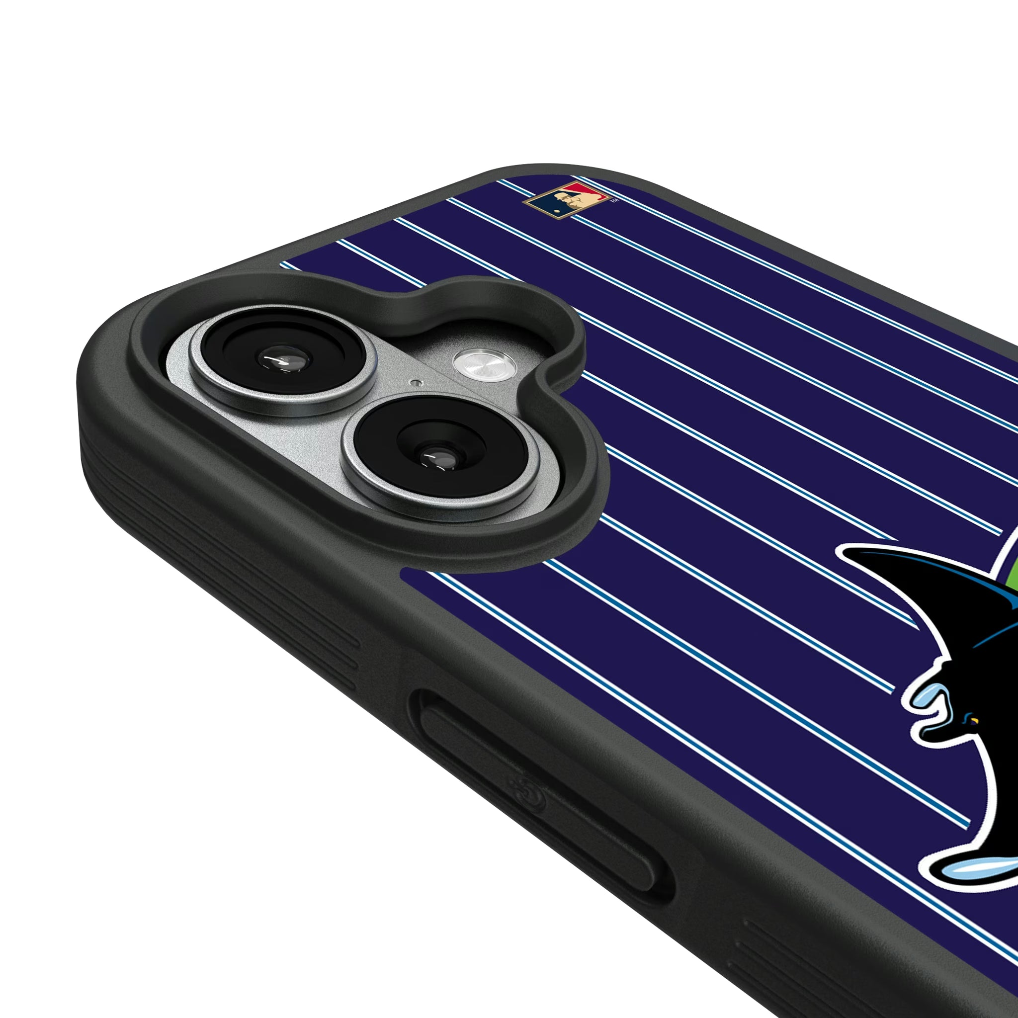 Tampa Bay 1998-2000 - Cooperstown Collection Pinstripe iPhone Bump Phone Case for Apple iPhone - Detail#Device_iPhone 17