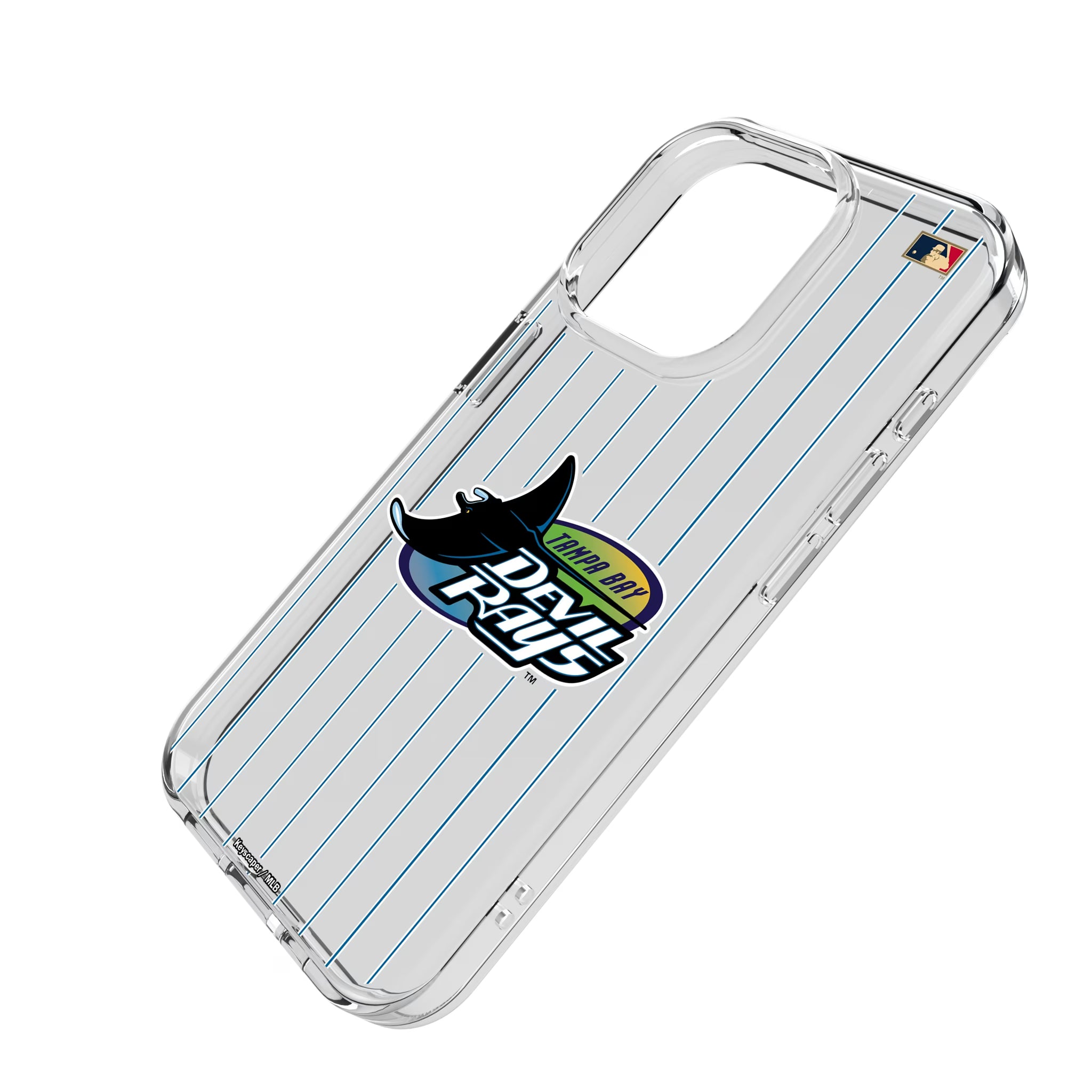 Tampa Bay 1998-2000 - Cooperstown Collection Pinstripe iPhone Clear Phone Case for Apple iPhone - Isometric View