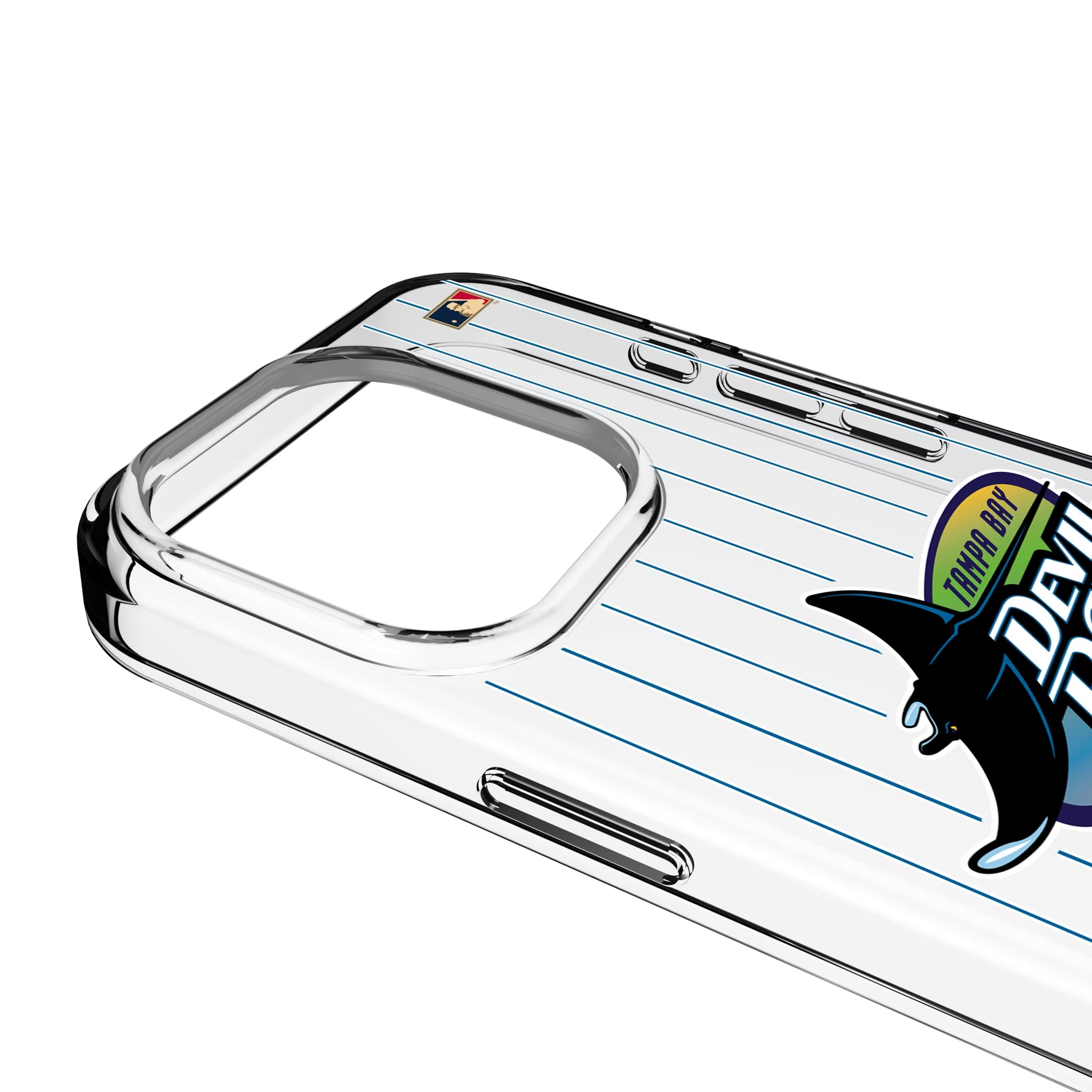 Tampa Bay 1998-2000 - Cooperstown Collection Pinstripe iPhone Clear Phone Case for Apple iPhone - Detail