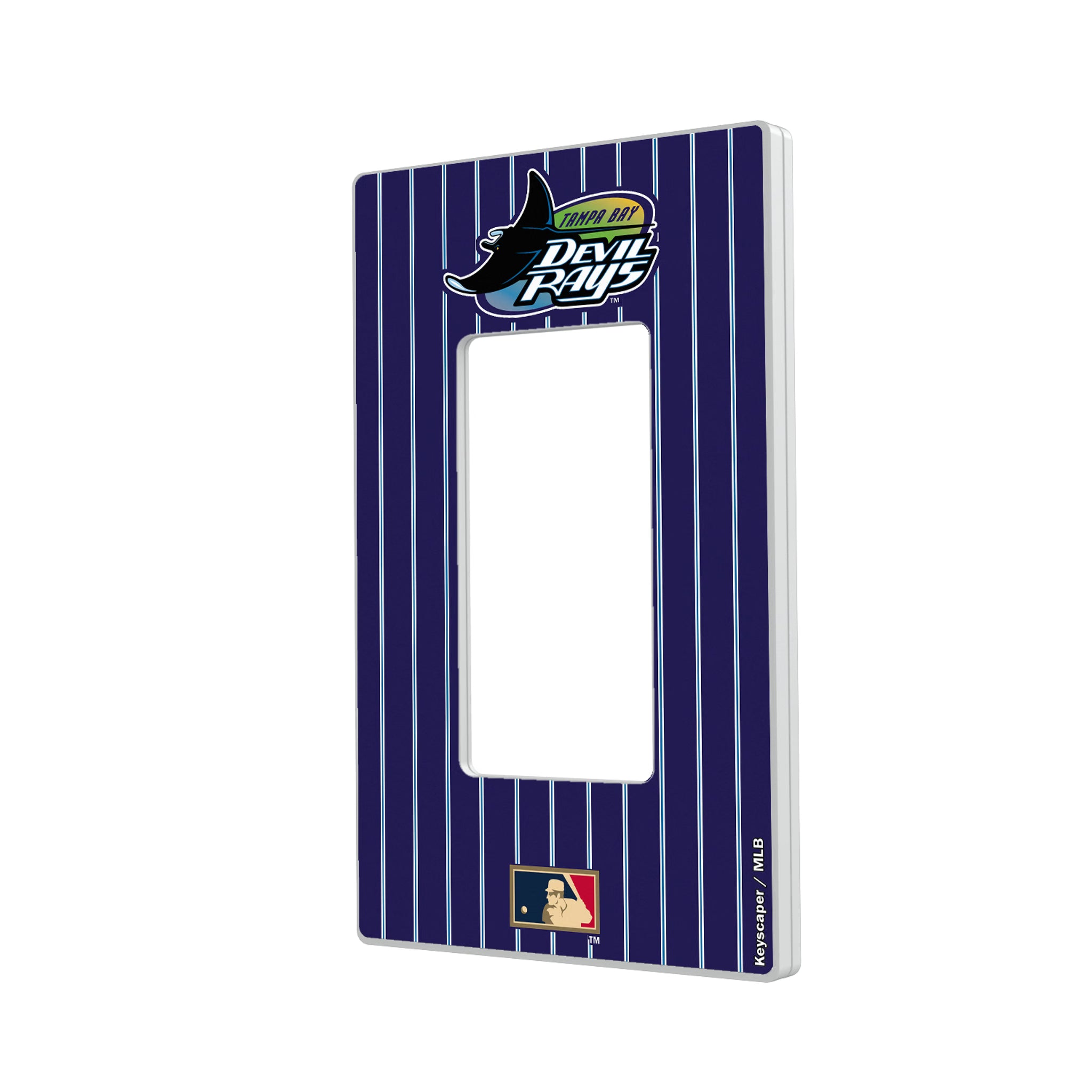 Tampa Bay 1998-2000 - Cooperstown Collection Pinstripe Hidden-Screw Light Switch Plate#Style_Single Rocker