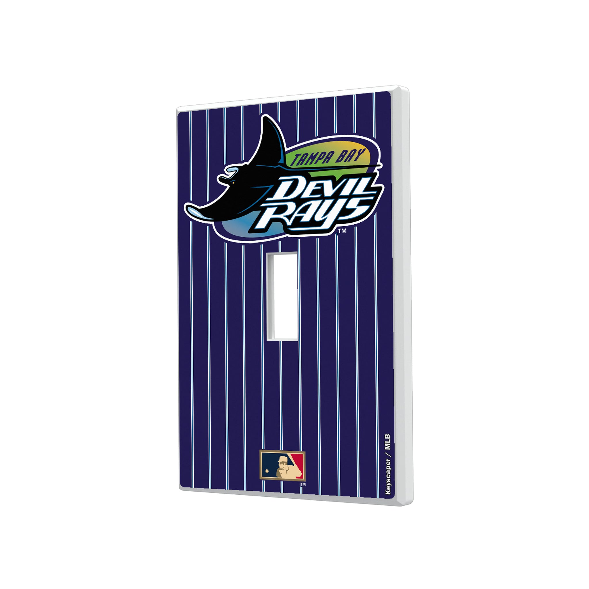 Tampa Bay 1998-2000 - Cooperstown Collection Pinstripe Hidden-Screw Light Switch Plate#Style_Single Toggle