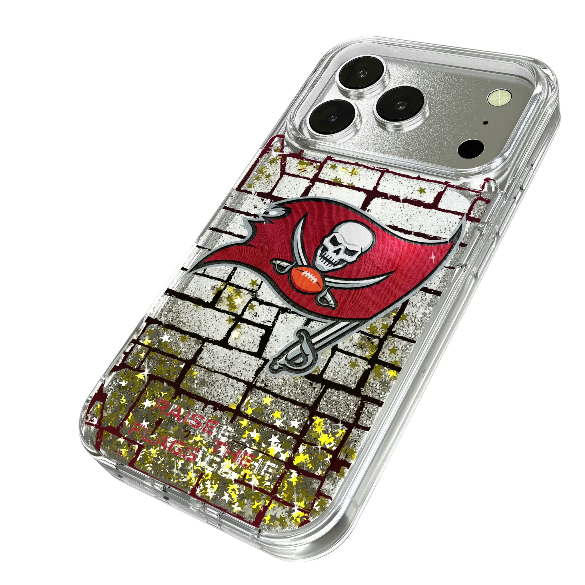 Tampa Bay Buccaneers Brick iPhone Glitter Phone Case for Apple iPhone - Isometric View