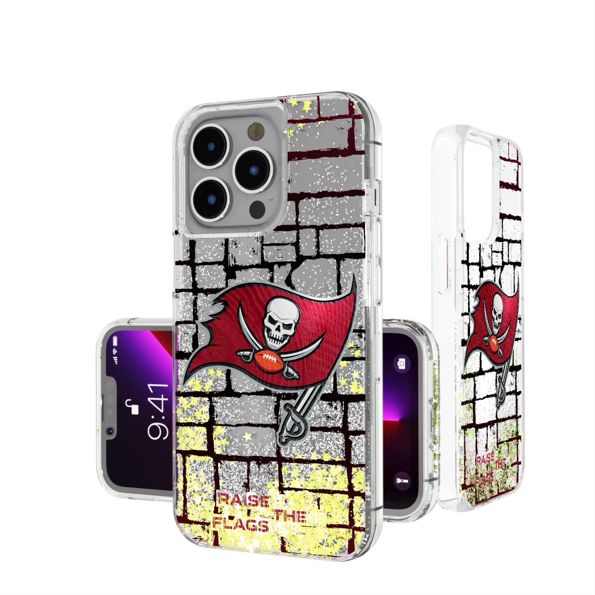 Tampa Bay Buccaneers Brick Glitter Phone Case for Apple iPhone