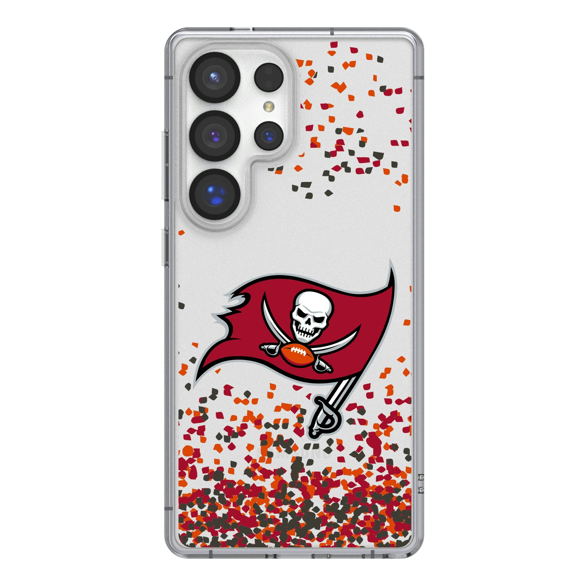 Tampa Bay Buccaneers Confetti Galaxy Clear Phone Case for Samsung Galaxy