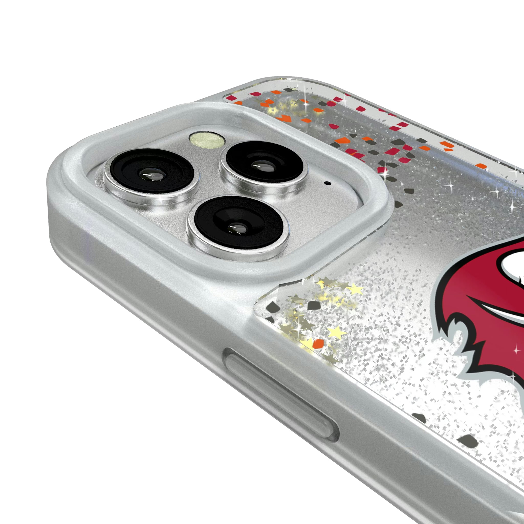 Tampa Bay Buccaneers Confetti iPhone Glitter Phone Case for Apple iPhone - Detail#Device_iPhone 16 Pro