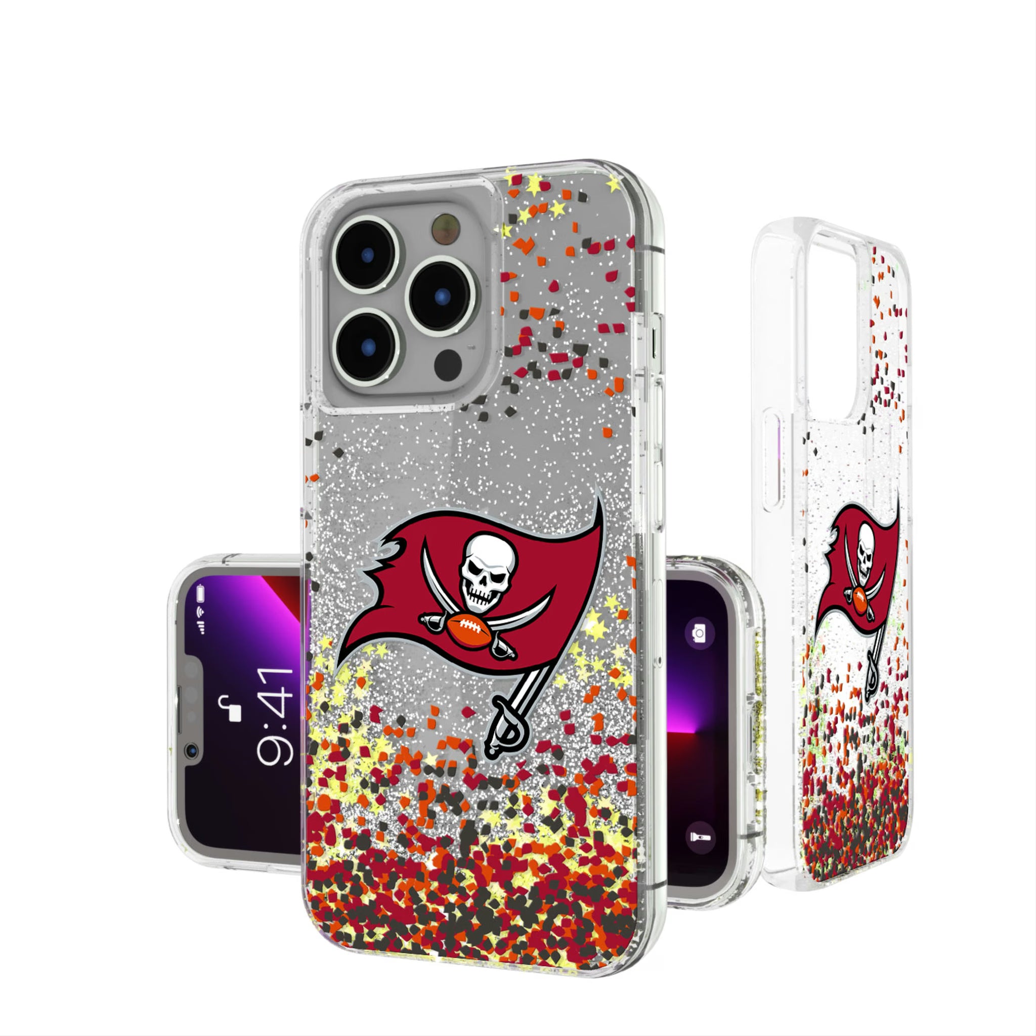 Tampa Bay Buccaneers Confetti iPhone Glitter Phone Case for Apple iPhone