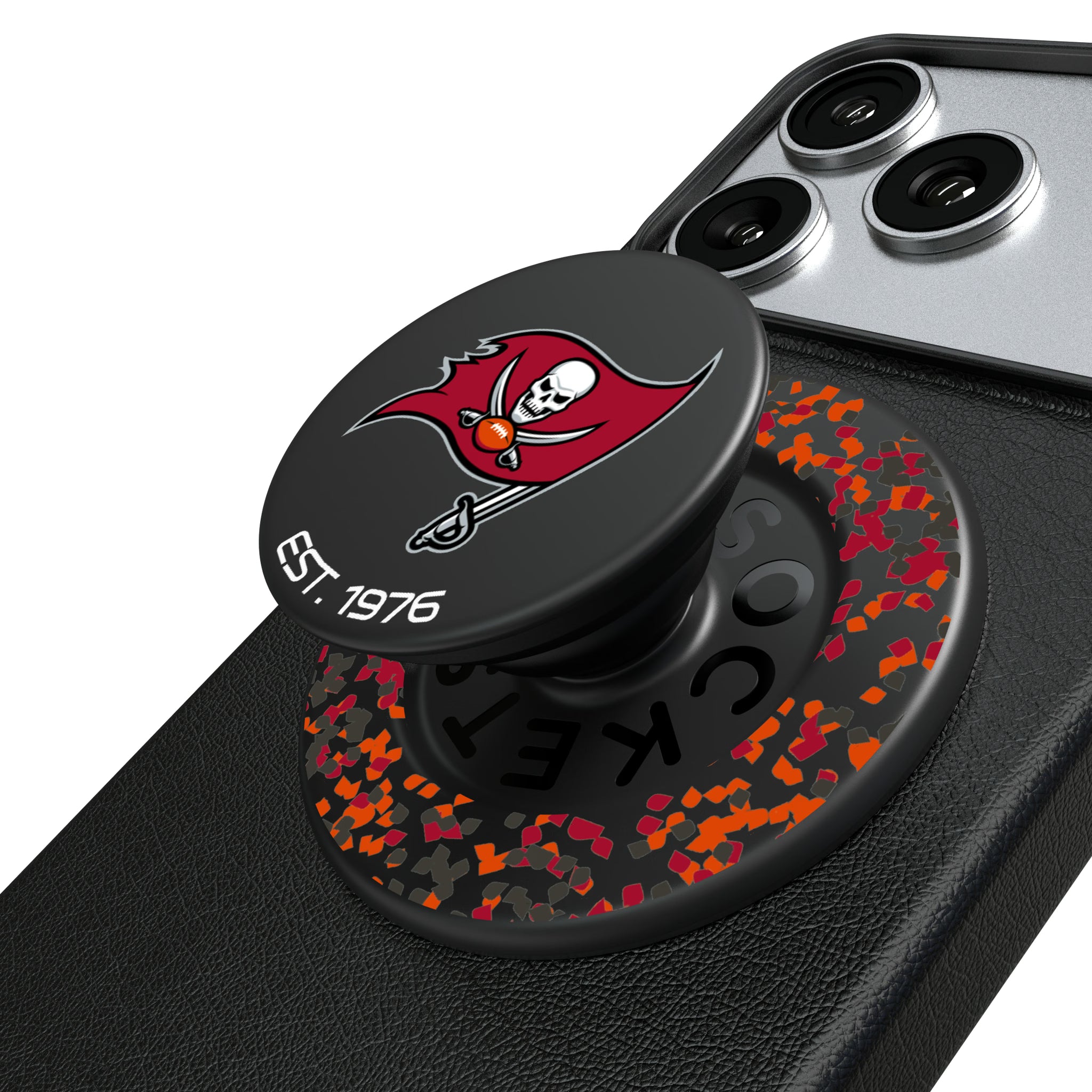 Tampa Bay Buccaneers Confetti Popsockets Round Magnetic