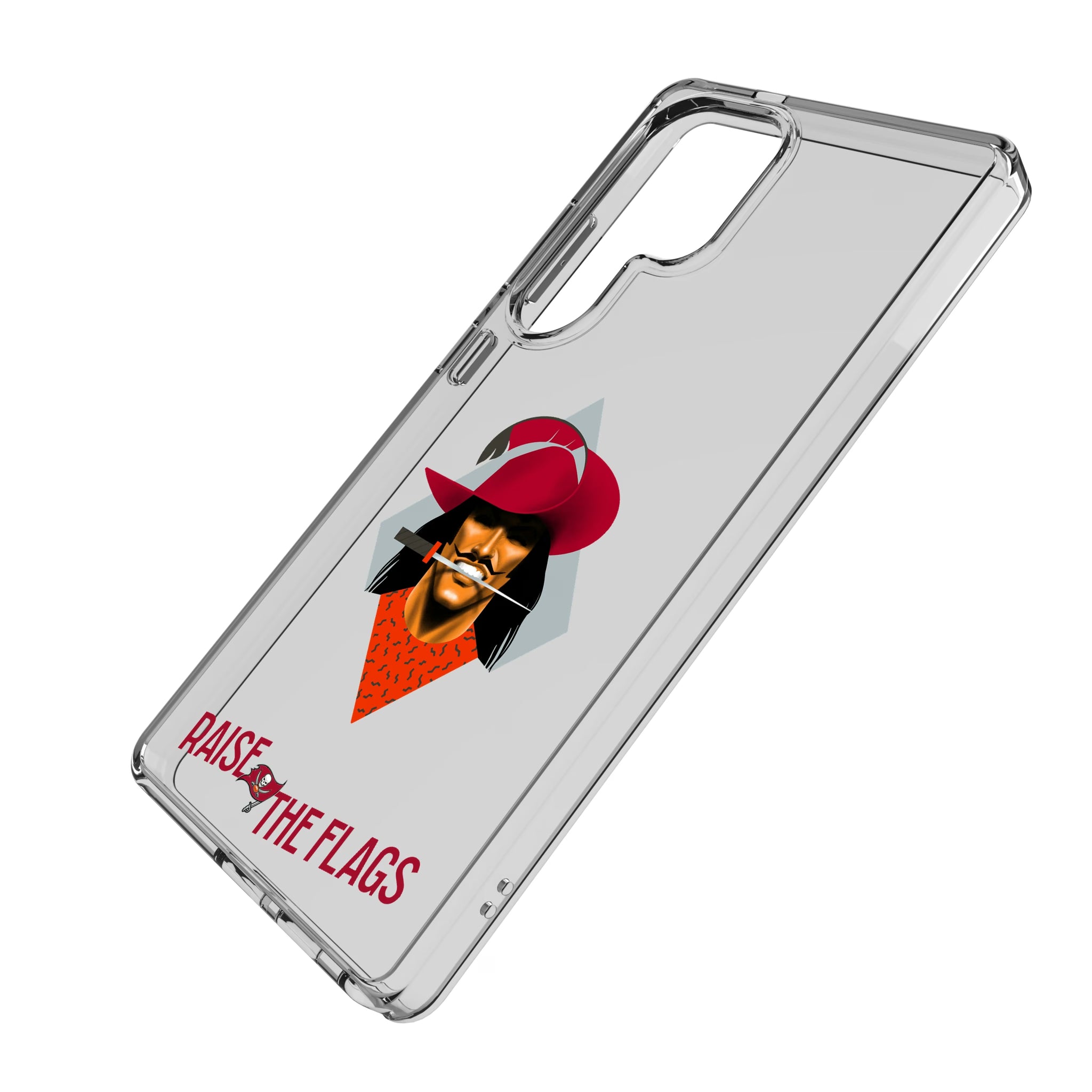 Tampa Bay Buccaneers Deco Galaxy Clear Phone Case for Samsung Galaxy - Isometric View