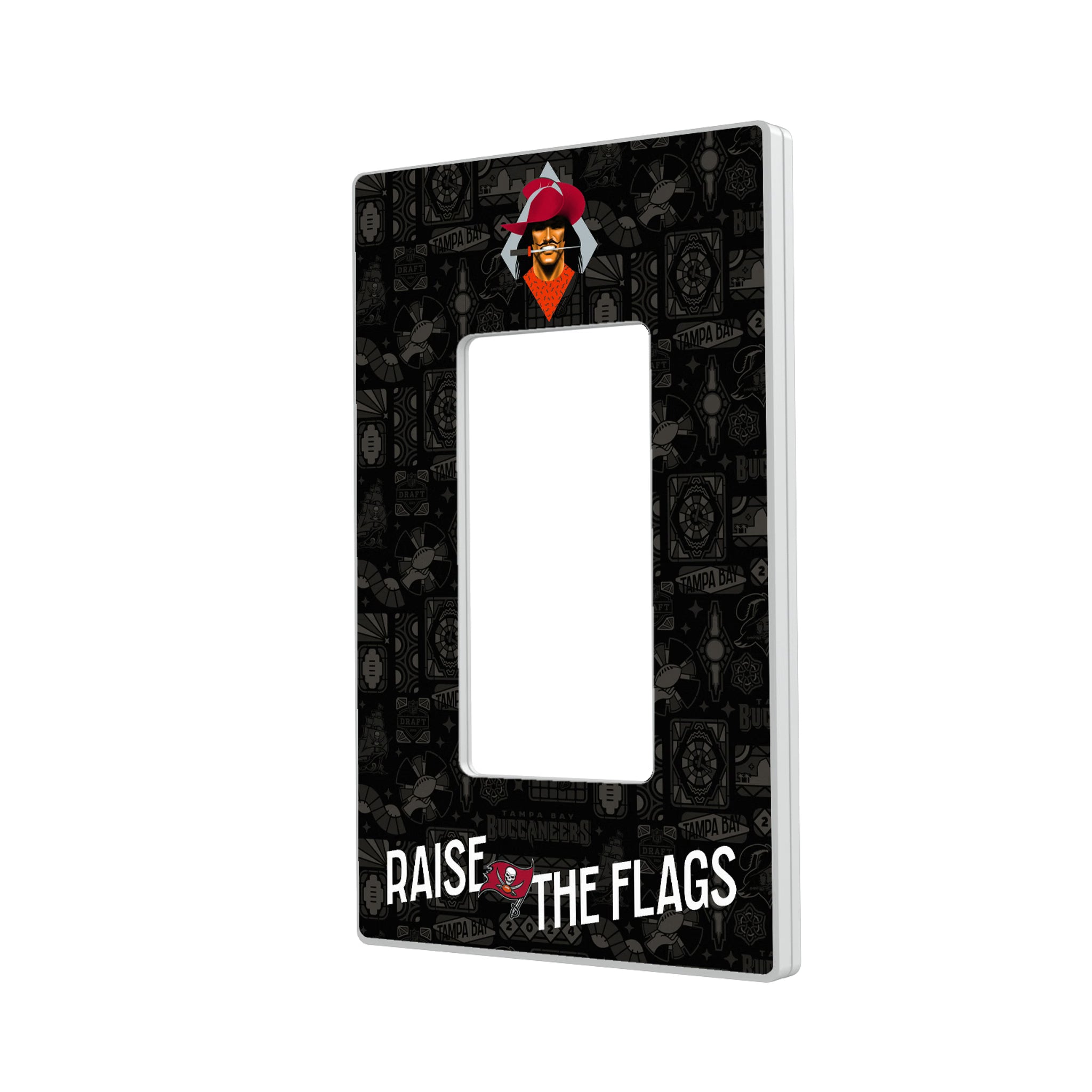 Tampa Bay Buccaneers Deco Hidden-Screw Light Switch Plate#Style_Single Rocker