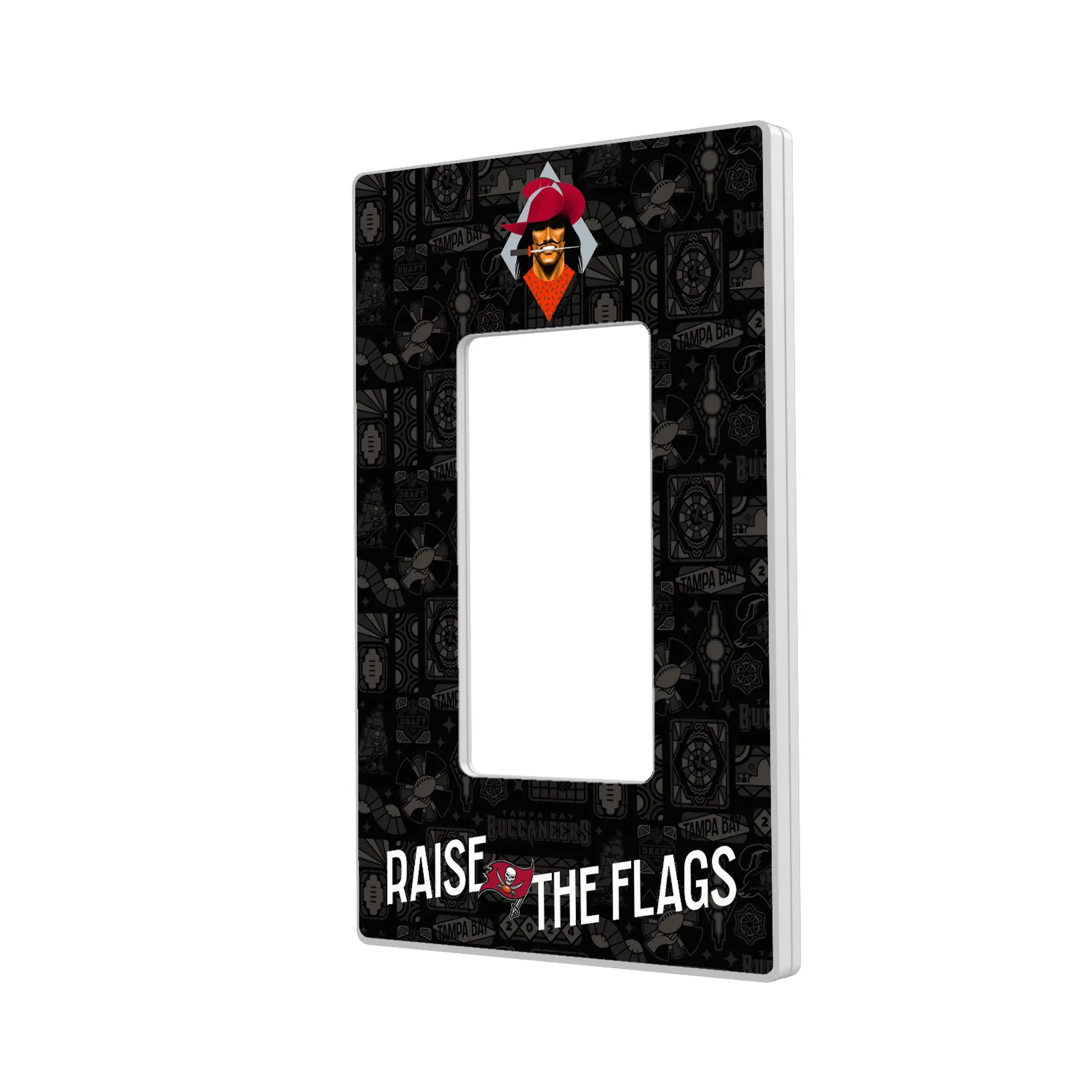 Tampa Bay Buccaneers Deco Hidden-Screw Light Switch Plate#Style_Single Rocker