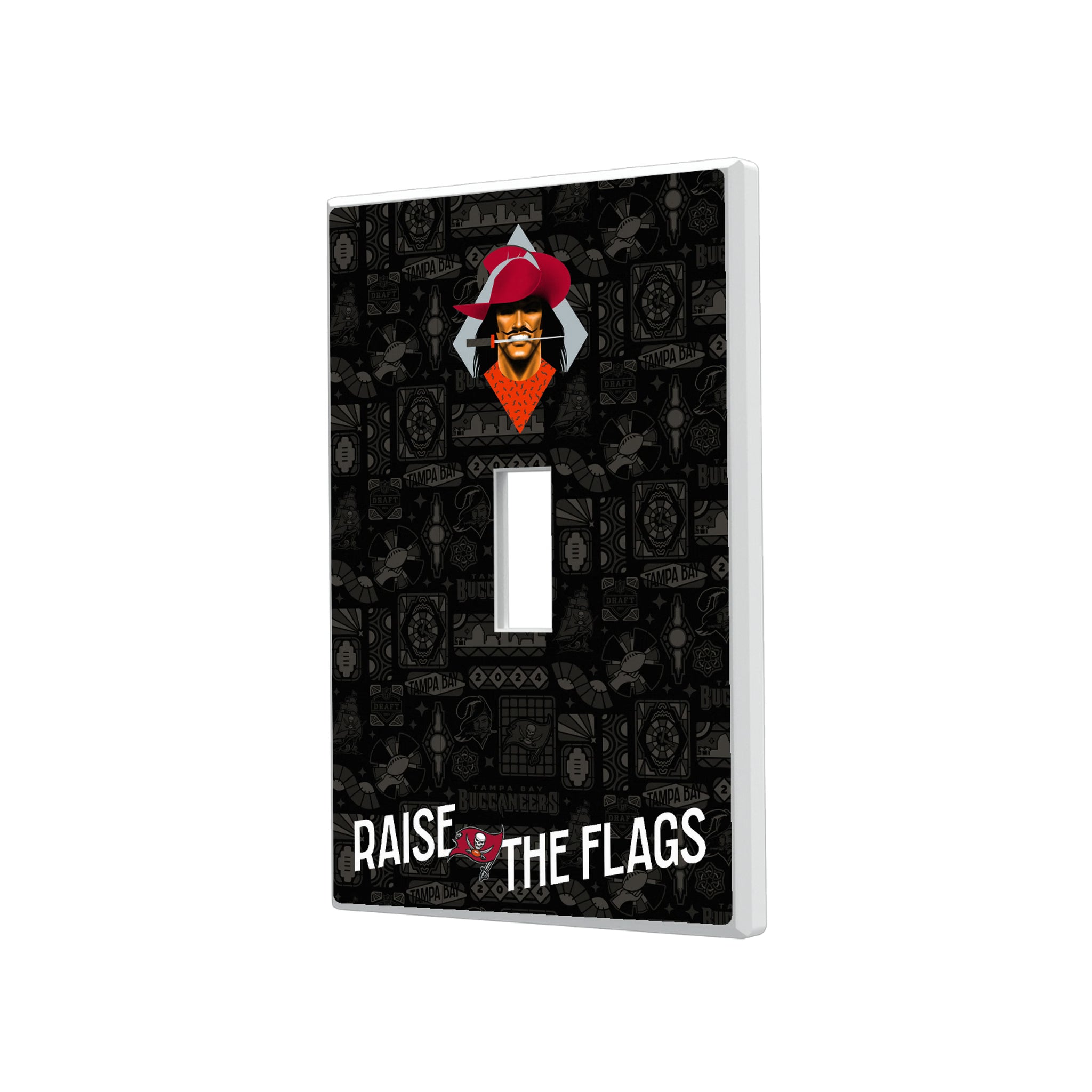 Tampa Bay Buccaneers Deco Hidden-Screw Light Switch Plate#Style_Single Toggle
