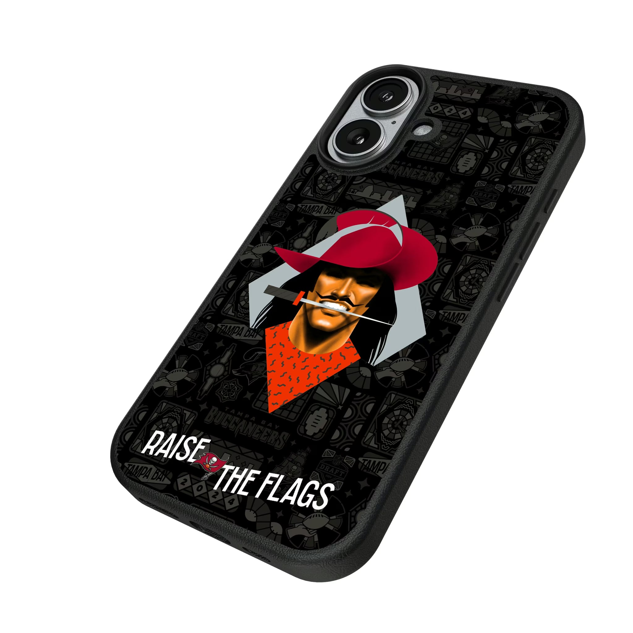 Tampa Bay Buccaneers Deco iPhone MagSafe Compatible Phone Case for Apple iPhone - Isometric View#Device_iPhone 17
