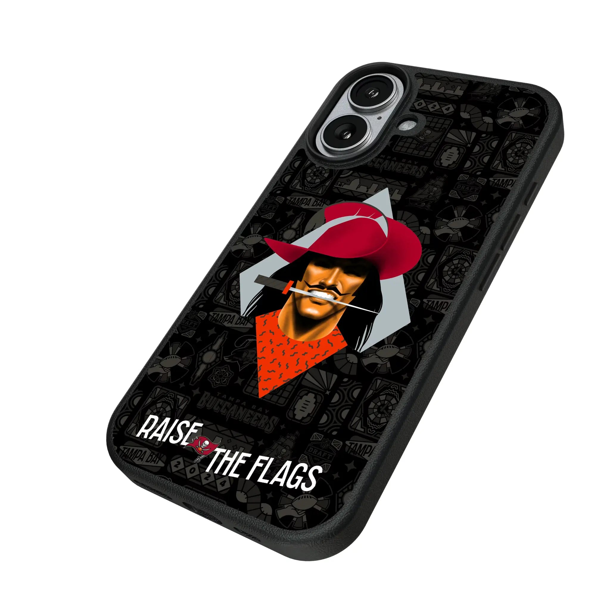 Tampa Bay Buccaneers Deco iPhone MagSafe Compatible Phone Case for Apple iPhone - Isometric View#Device_iPhone 17