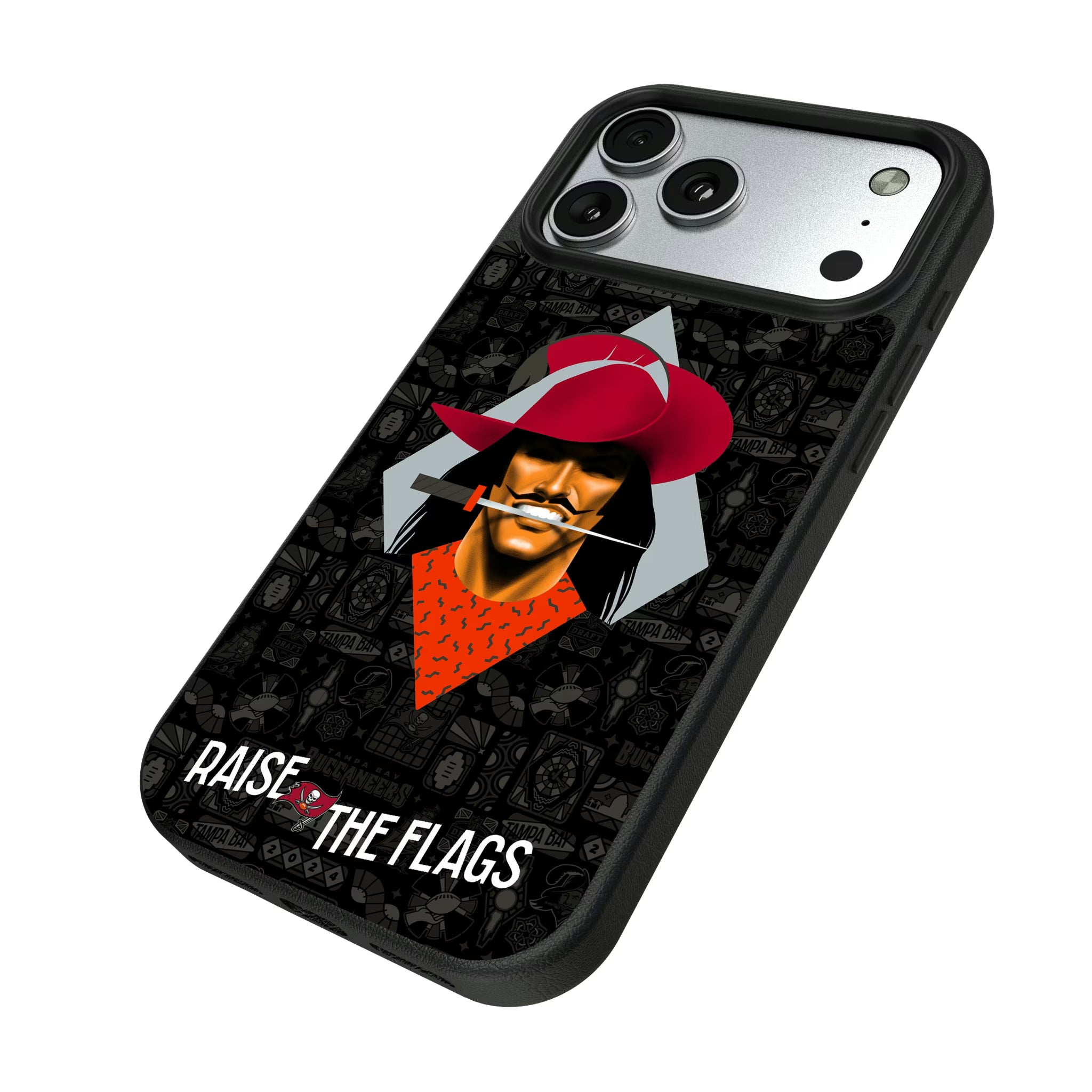 Tampa Bay Buccaneers Deco iPhone MagSafe Compatible Phone Case for Apple iPhone - Isometric View#Device_iPhone 17 Pro Max