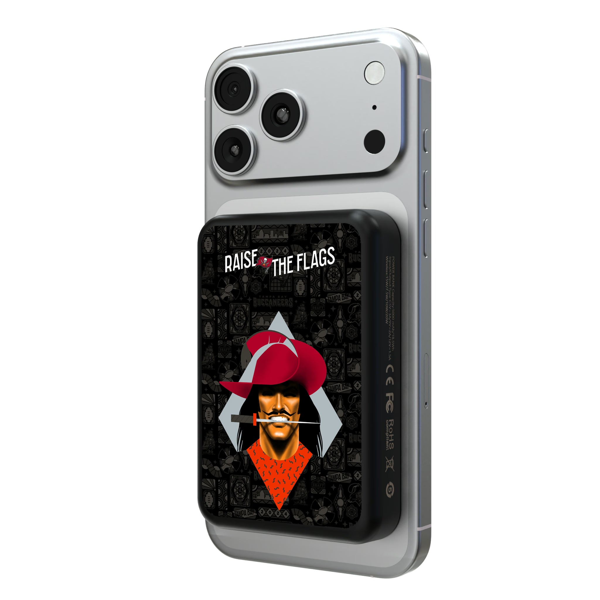Tampa Bay Buccaneers Deco Wireless Mag Power Bank