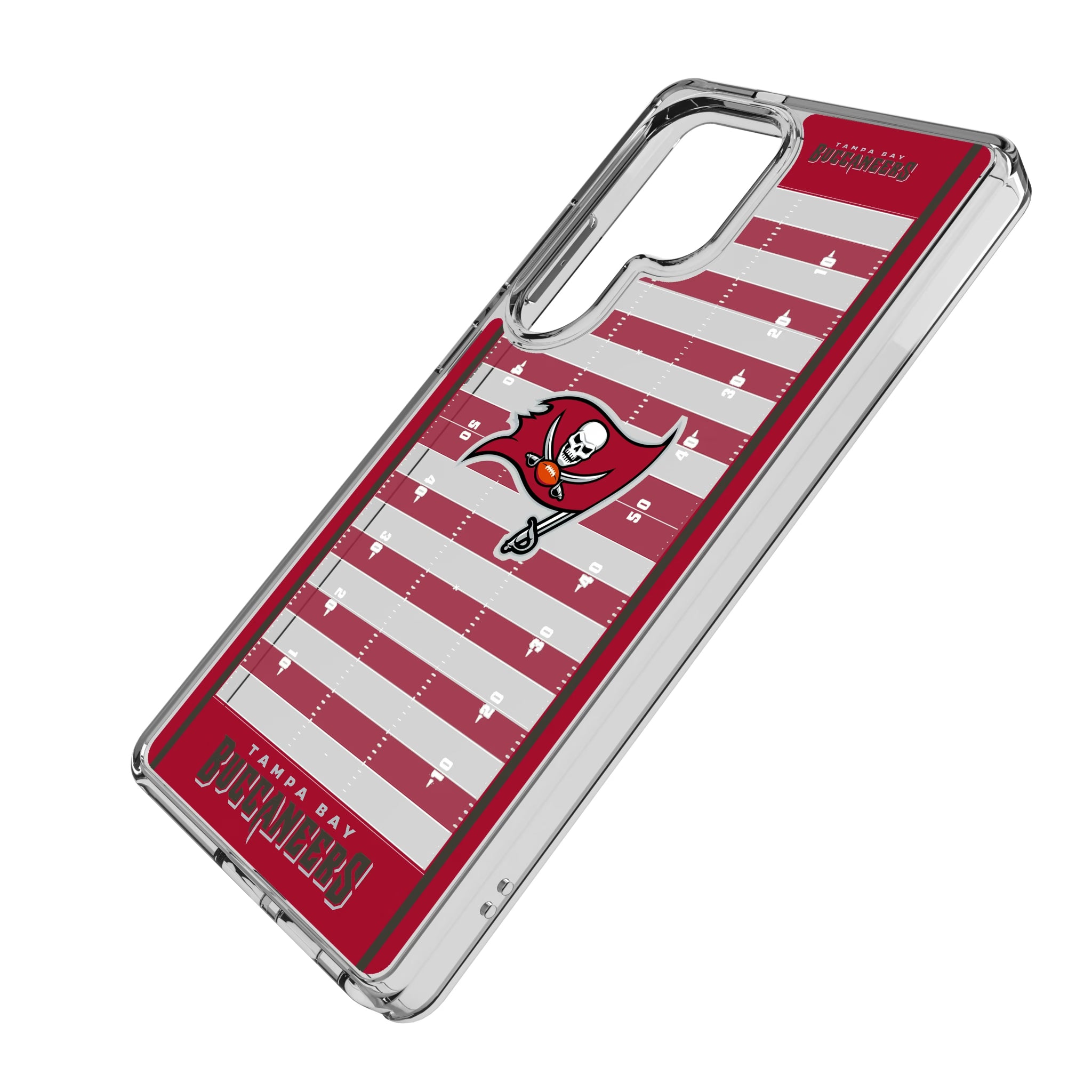 Tampa Bay Buccaneers Field Galaxy Clear Phone Case for Samsung Galaxy - Isometric View