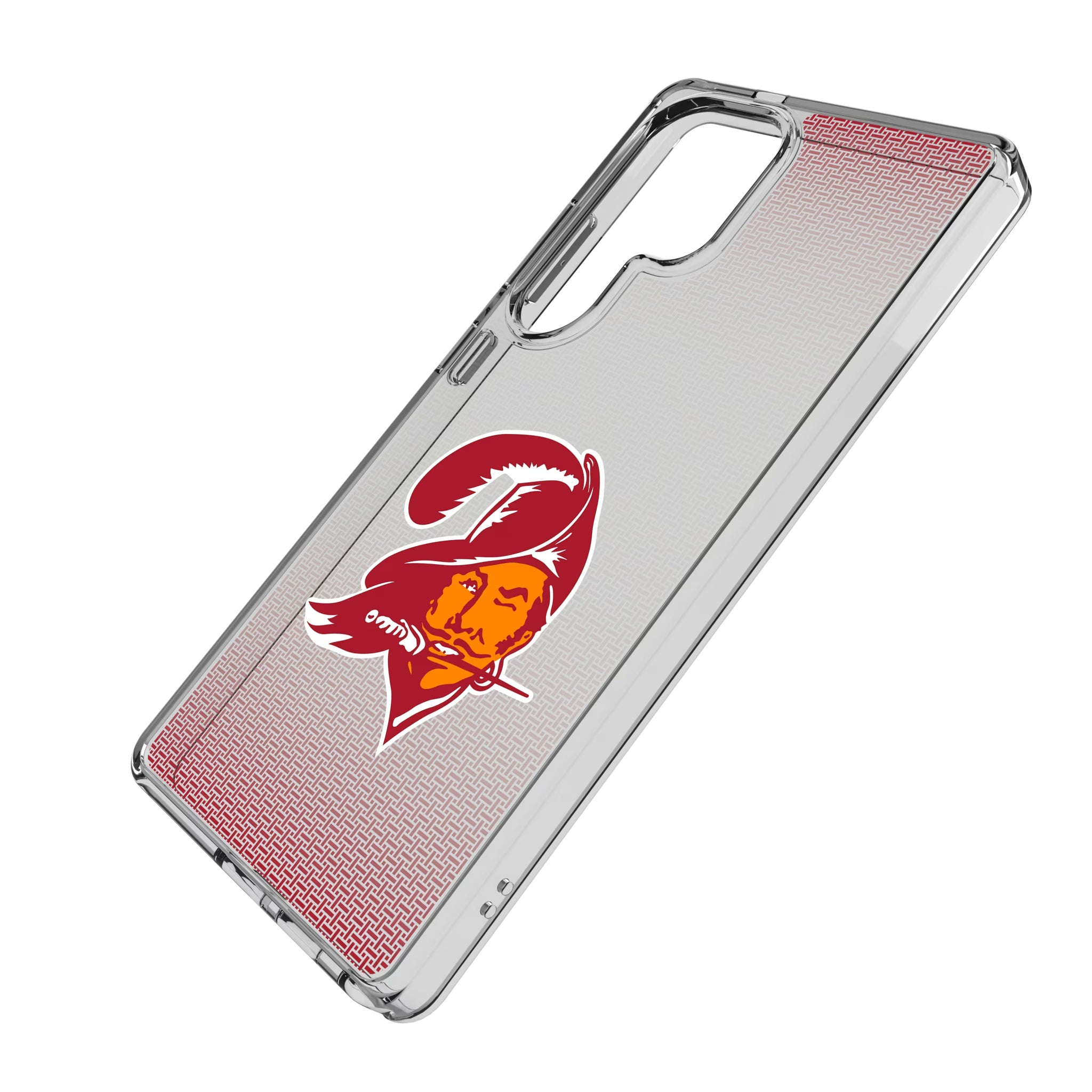 Tampa Bay Buccaneers Historic Collection Linen Galaxy Clear Phone Case for Samsung Galaxy - Isometric View