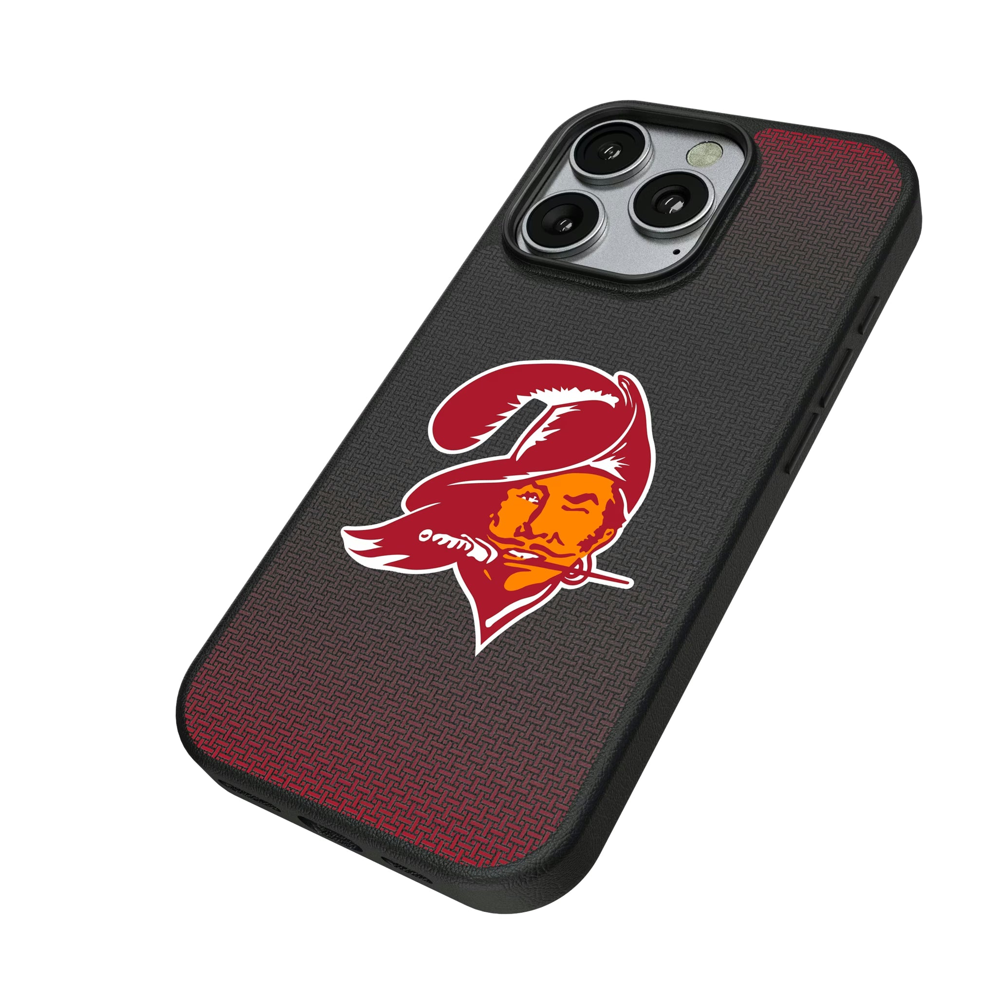 Tampa Bay Buccaneers Historic Collection Linen iPhone MagSafe Compatible Phone Case for Apple iPhone - Isometric View