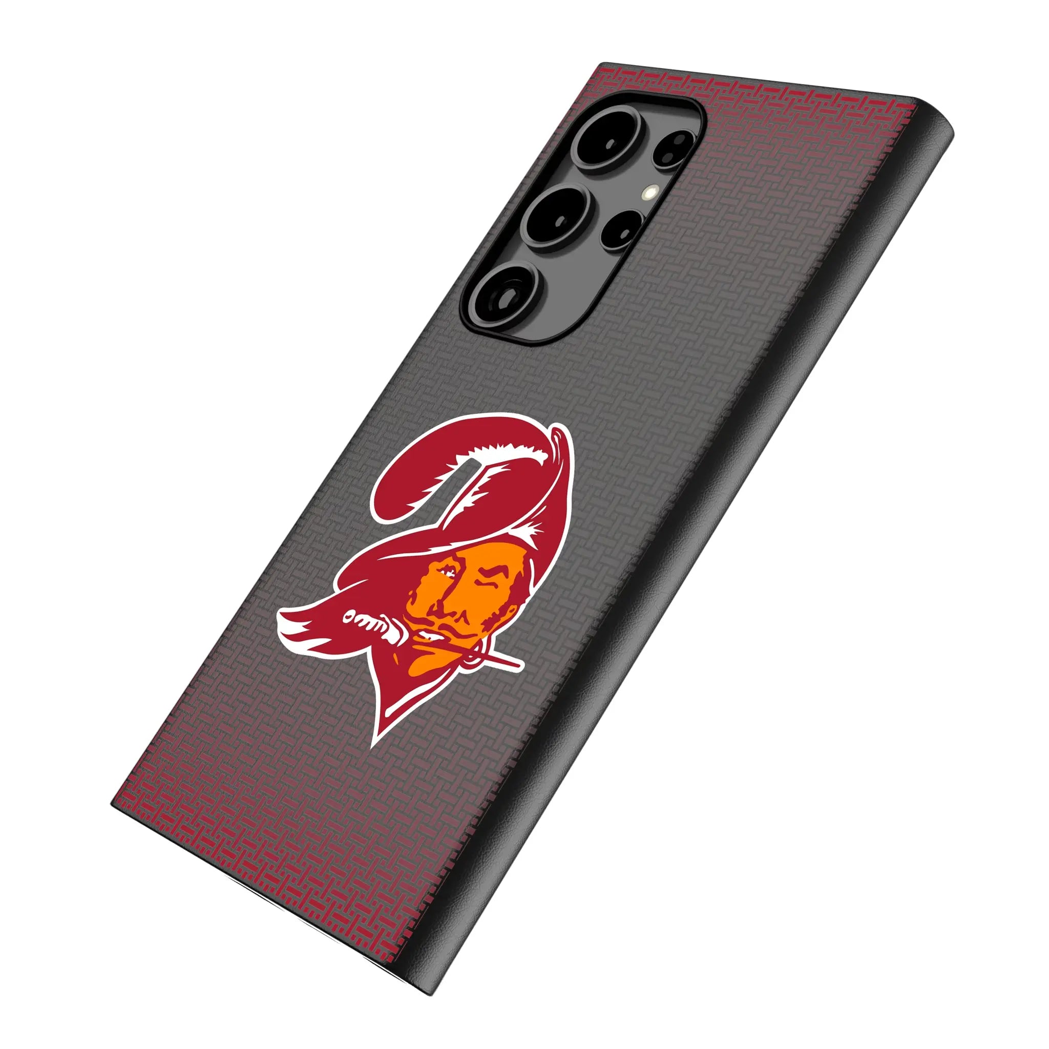 Tampa Bay Buccaneers Historic Collection Linen Galaxy MagSafe Compatible Phone Case for Samsung Galaxy - Isometric View