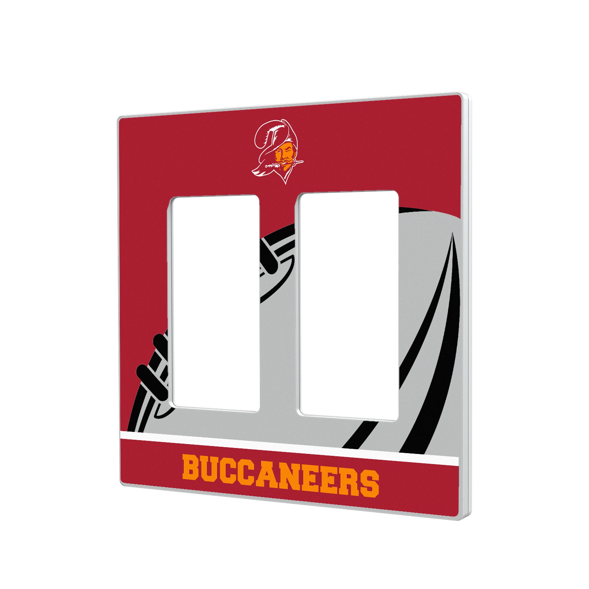 Tampa Bay Buccaneers Historic Collection Passtime Hidden-Screw Light Switch Plate#Style_Double Rocker