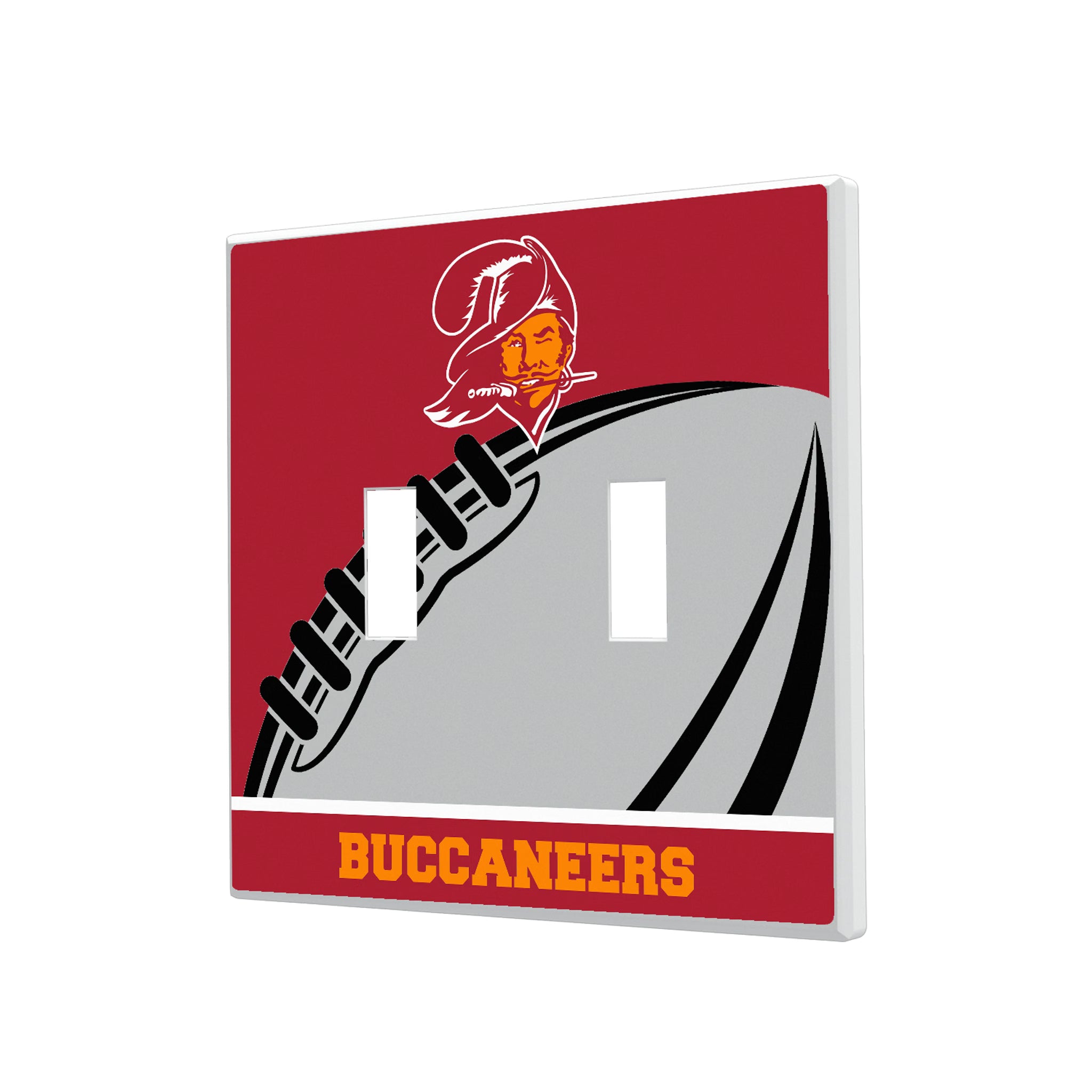 Tampa Bay Buccaneers Historic Collection Passtime Hidden-Screw Light Switch Plate#Style_Double Toggle