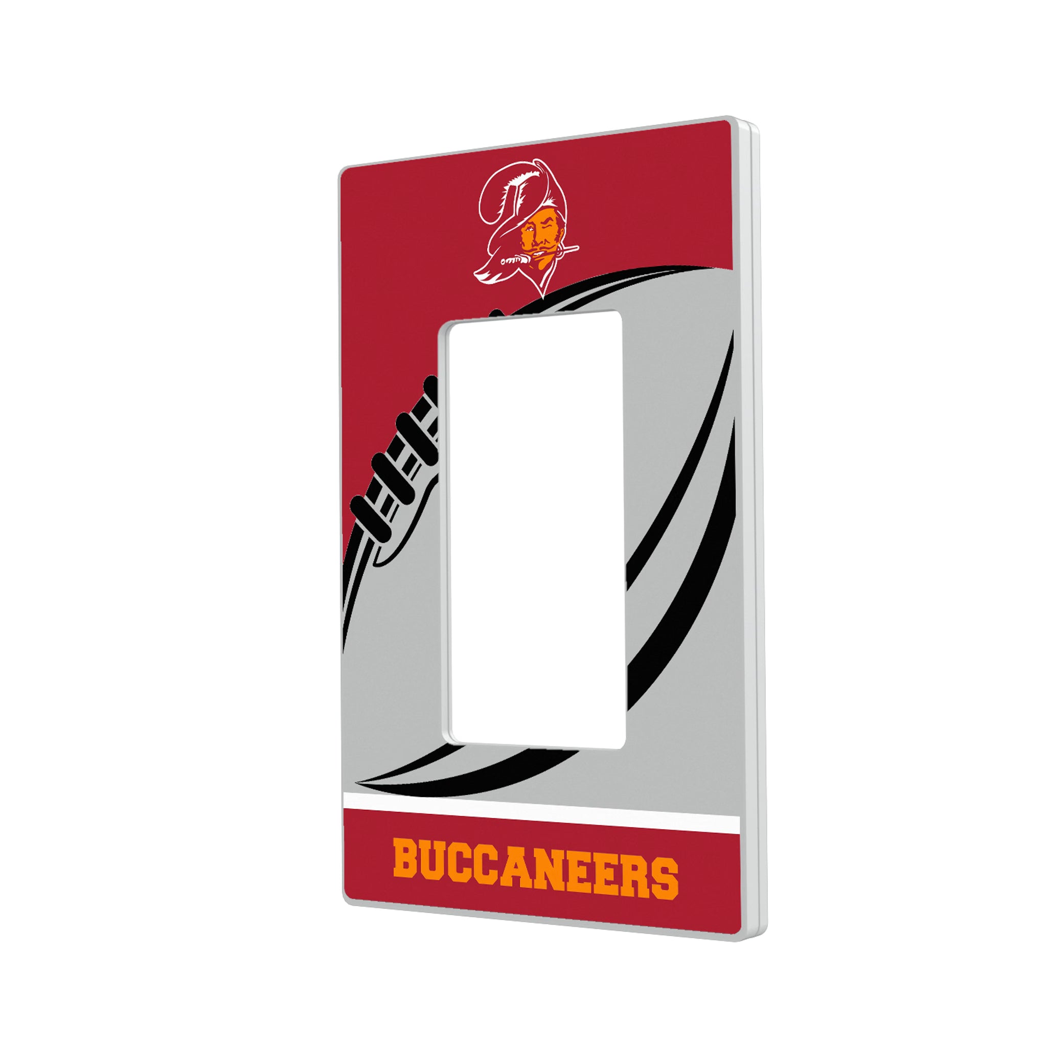 Tampa Bay Buccaneers Historic Collection Passtime Hidden-Screw Light Switch Plate#Style_Single Rocker