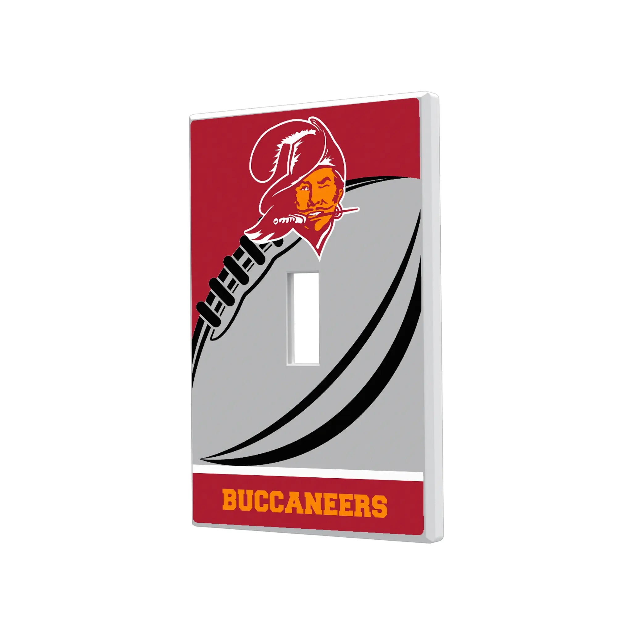 Tampa Bay Buccaneers Historic Collection Passtime Hidden-Screw Light Switch Plate#Style_Single Toggle