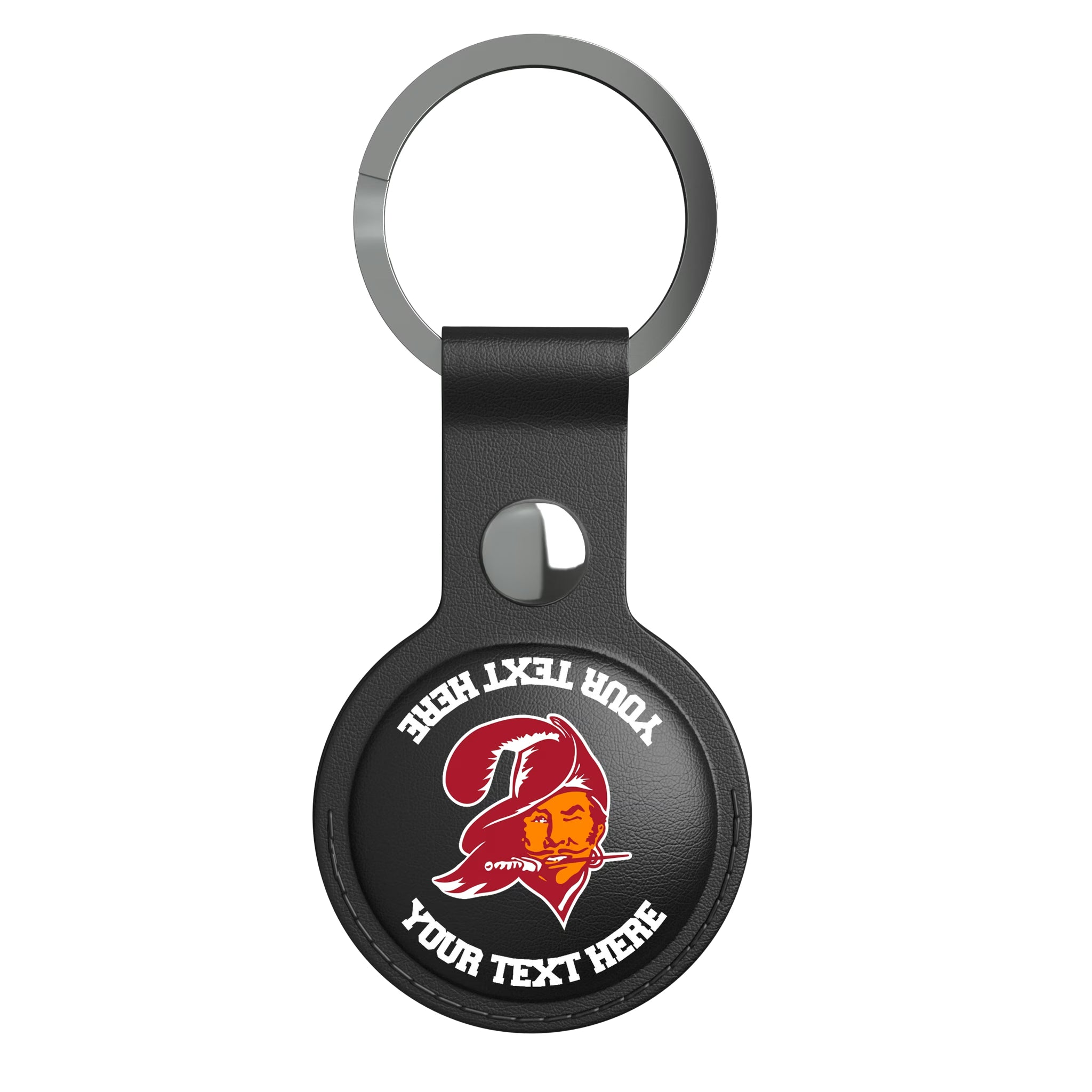 Tampa Bay Buccaneers Historic Collection Personalized Insignia AirTag Black Airtag Holder