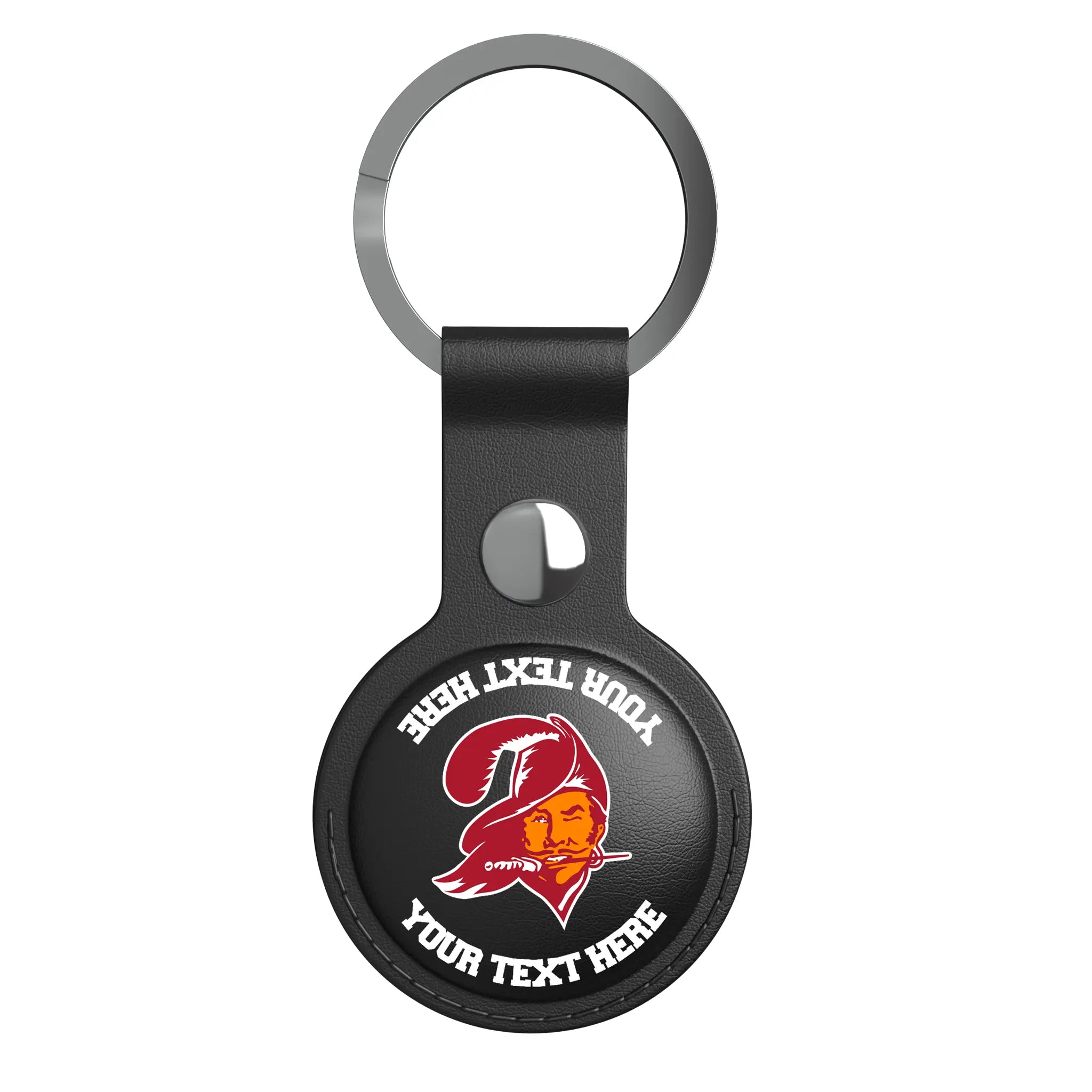 Tampa Bay Buccaneers Historic Collection Personalized Insignia AirTag Black Airtag Holder