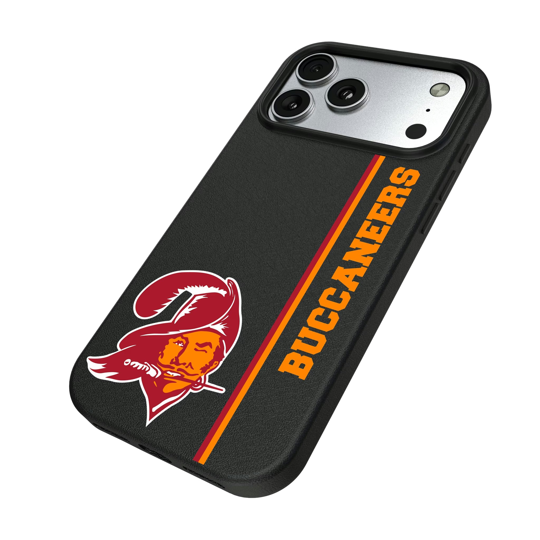 Tampa Bay Buccaneers Historic Collection Sidebar iPhone MagSafe Compatible Phone Case for Apple iPhone - Isometric View#Device_iPhone 17 Pro Max